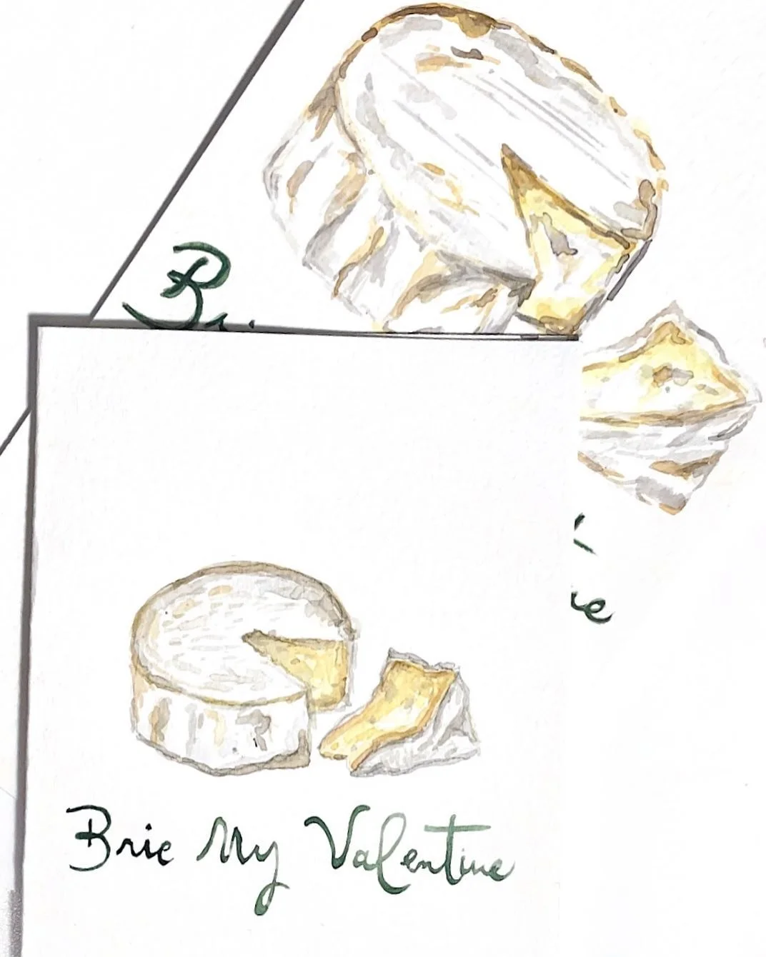 not to be cheesy buuut&hellip;brie mine? 🧀
.
.
.
.
.
.
#watercolorprint #cute #artist #cheesy #cheese #papercompany #customart #briecheese #gift #saratogasprings #westportct #nyc #painting #pun #handmade #calligraphy #custom #thatcheeseplate #waterc