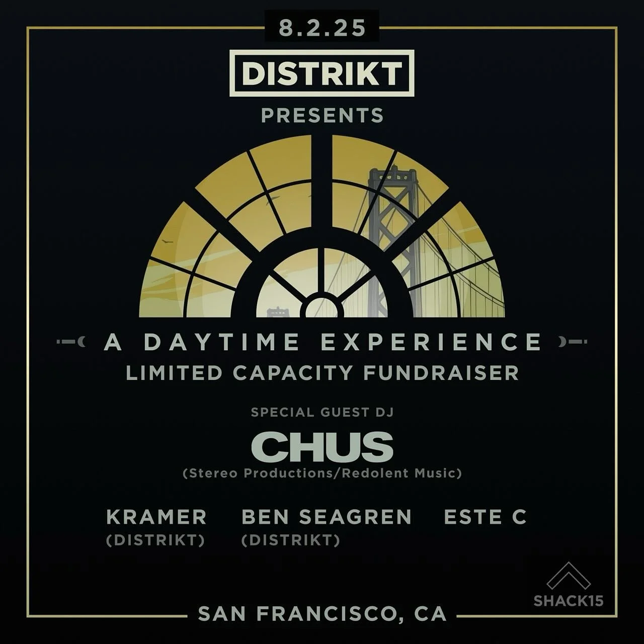 Join us this Saturday in San Francisco when we welcome legendary DJ Chus at one of the beautiful spaces in San Francisco for a special DISTRIKT Day Party Fundraiser! 🎟️ TICKET LINK IN BIO! 🚨🔥🙌🎉 #burningman