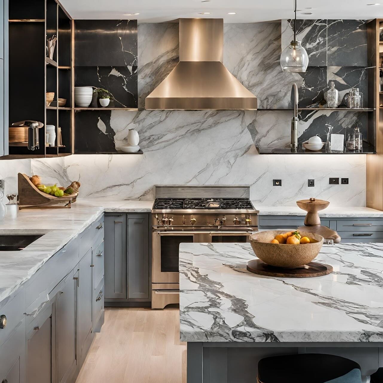 Love the look of high contrast natural stone for your kitchen or bathroom? We do! Read my latest column, The Style Specialist, in @independentrealestate if you&rsquo;re thinking about adding stone that makes a statement to your home! Link in bio.
 
T