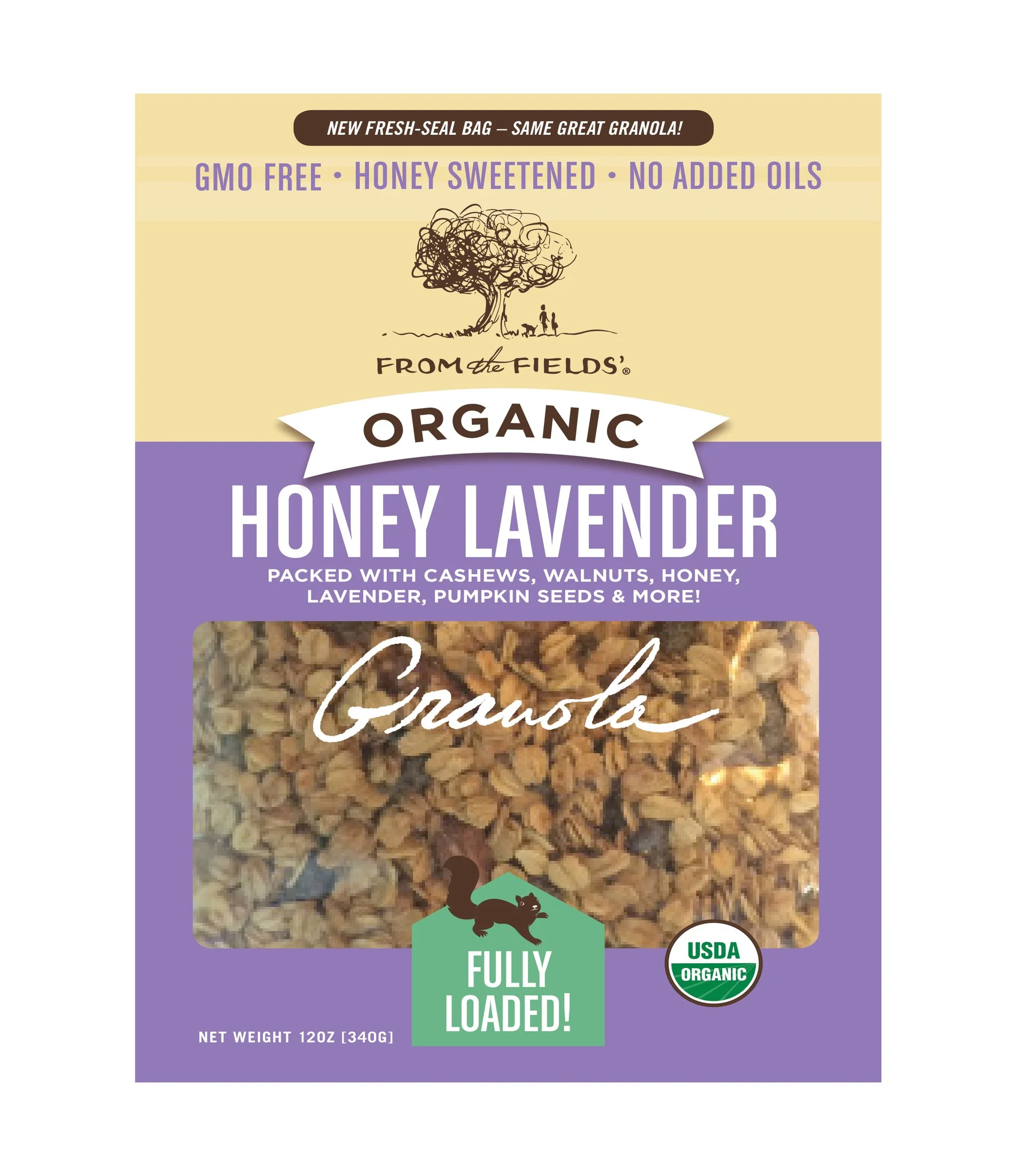 From The Fields Honey Lavender Organic Granola, 12 OZ