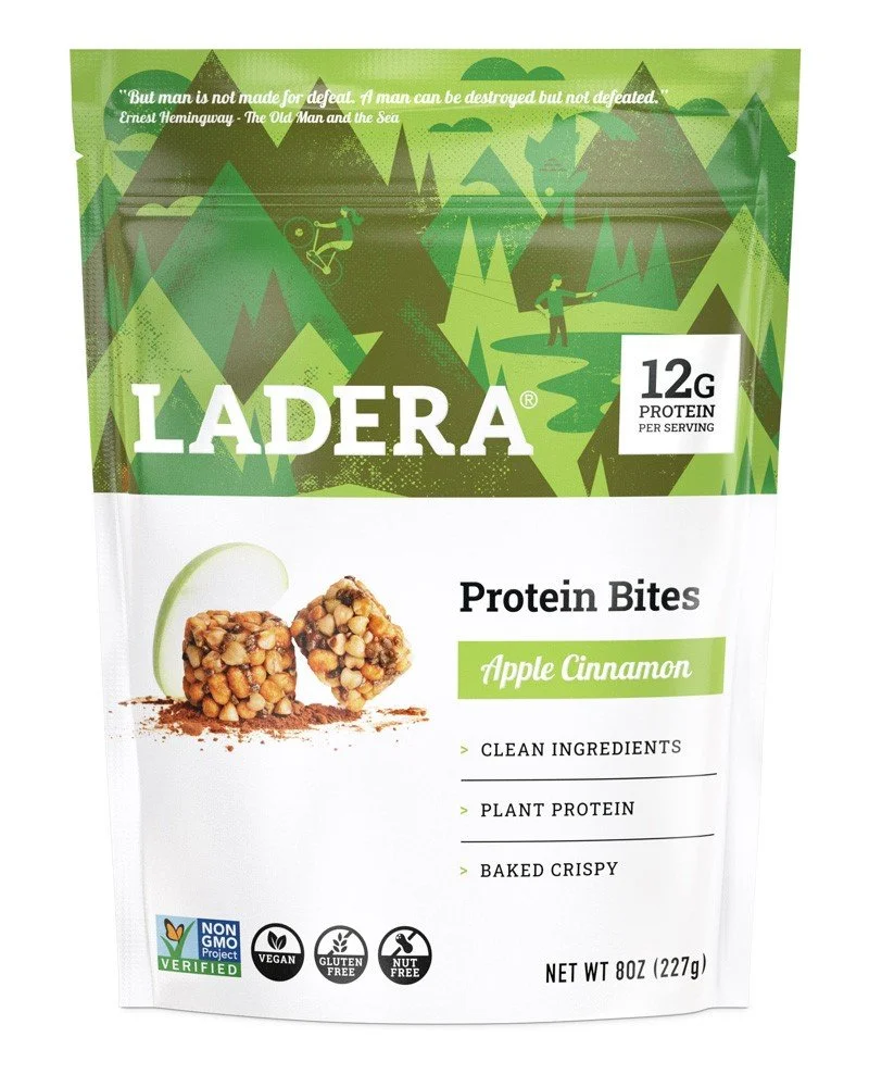 LADERA Protein Bites | Apple Cinnamon 12g Protein | Crunchy Snack