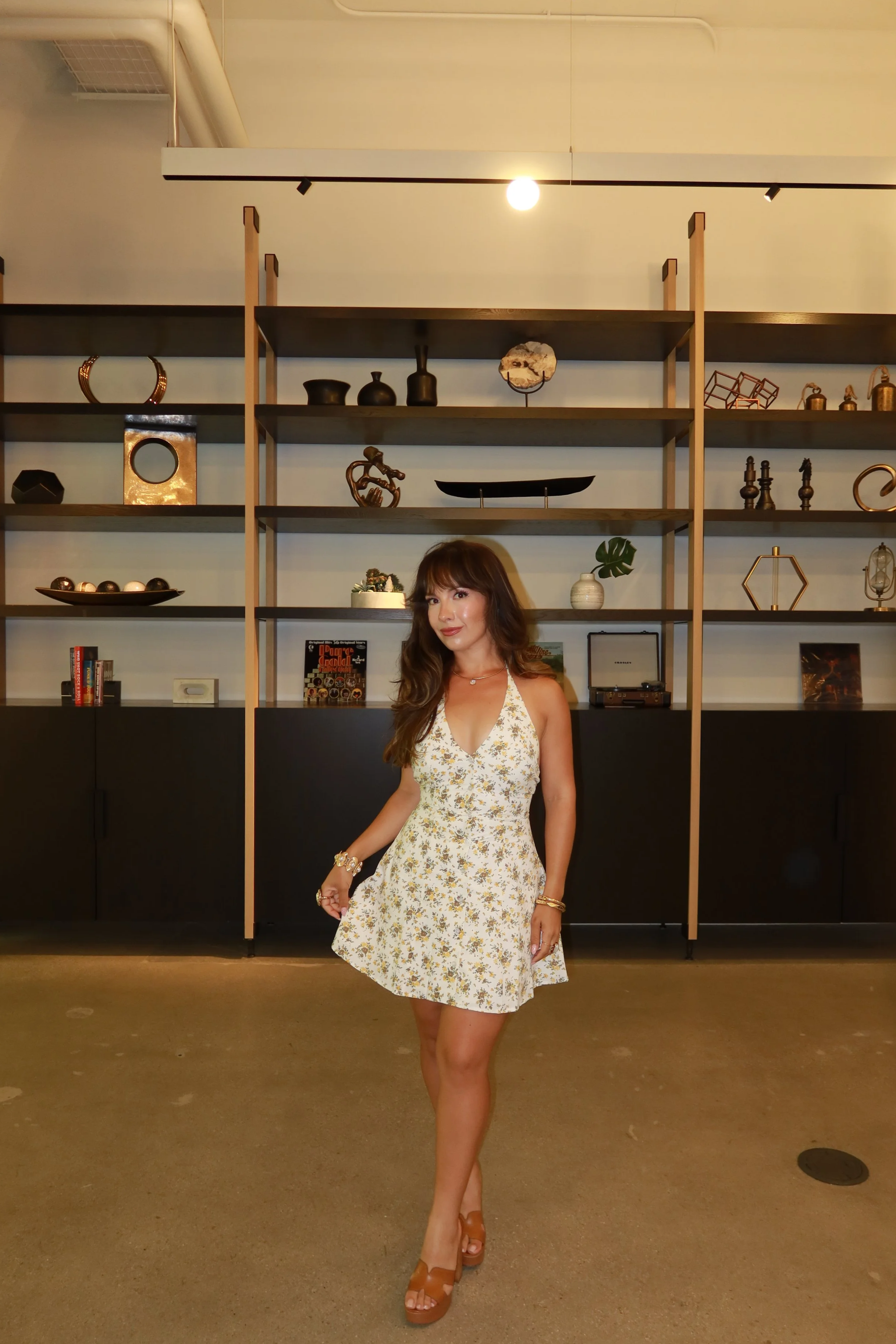 Summer Bloom Halter Mini Dress