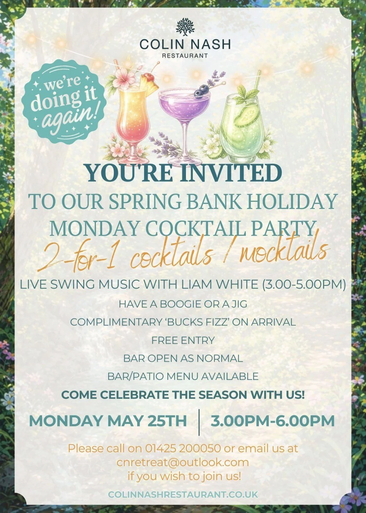 May Bank Holiday Cocktail Party