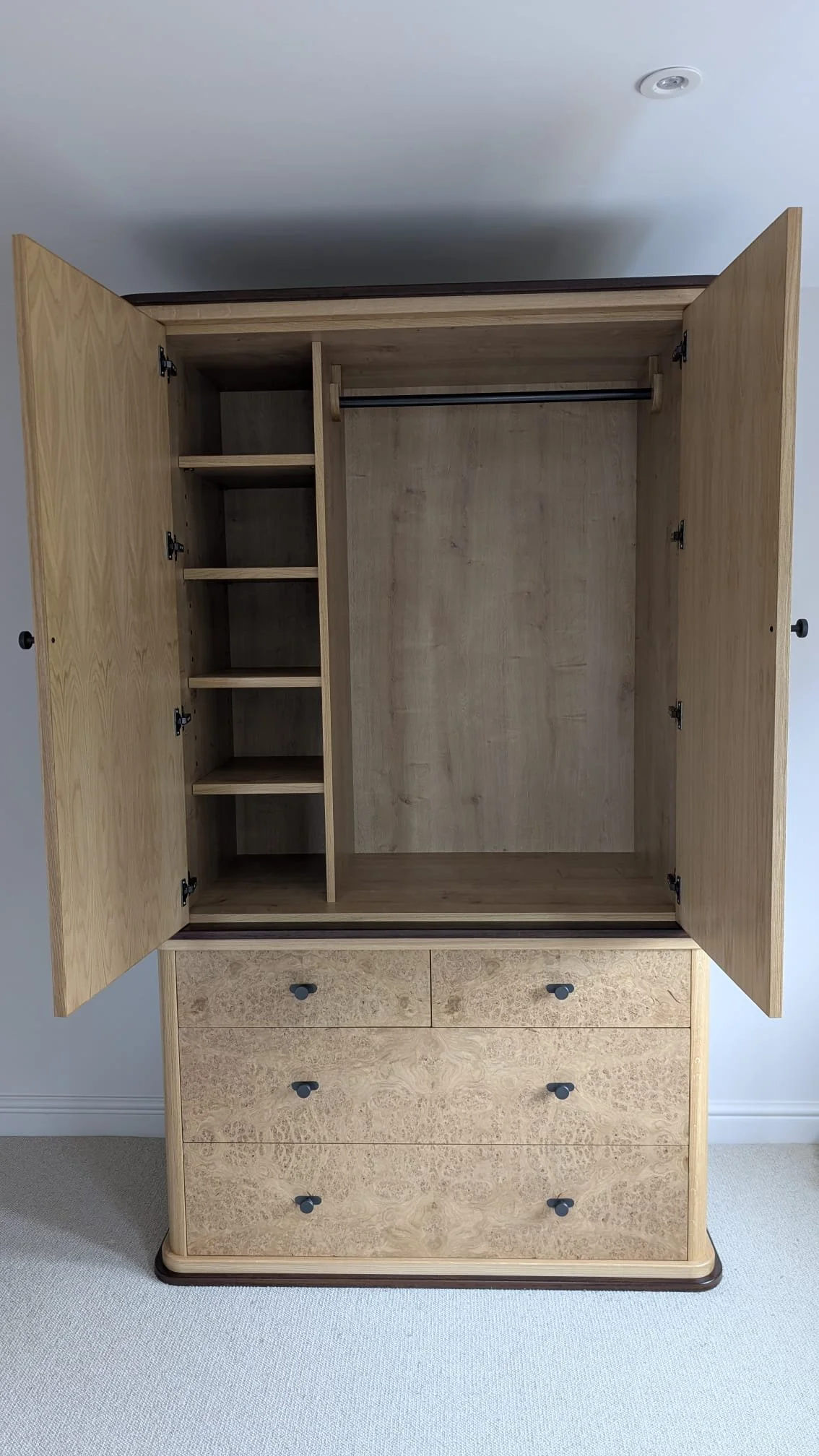 Unit 2 - Burr Oak Veneer Unit With Wenge Inlays