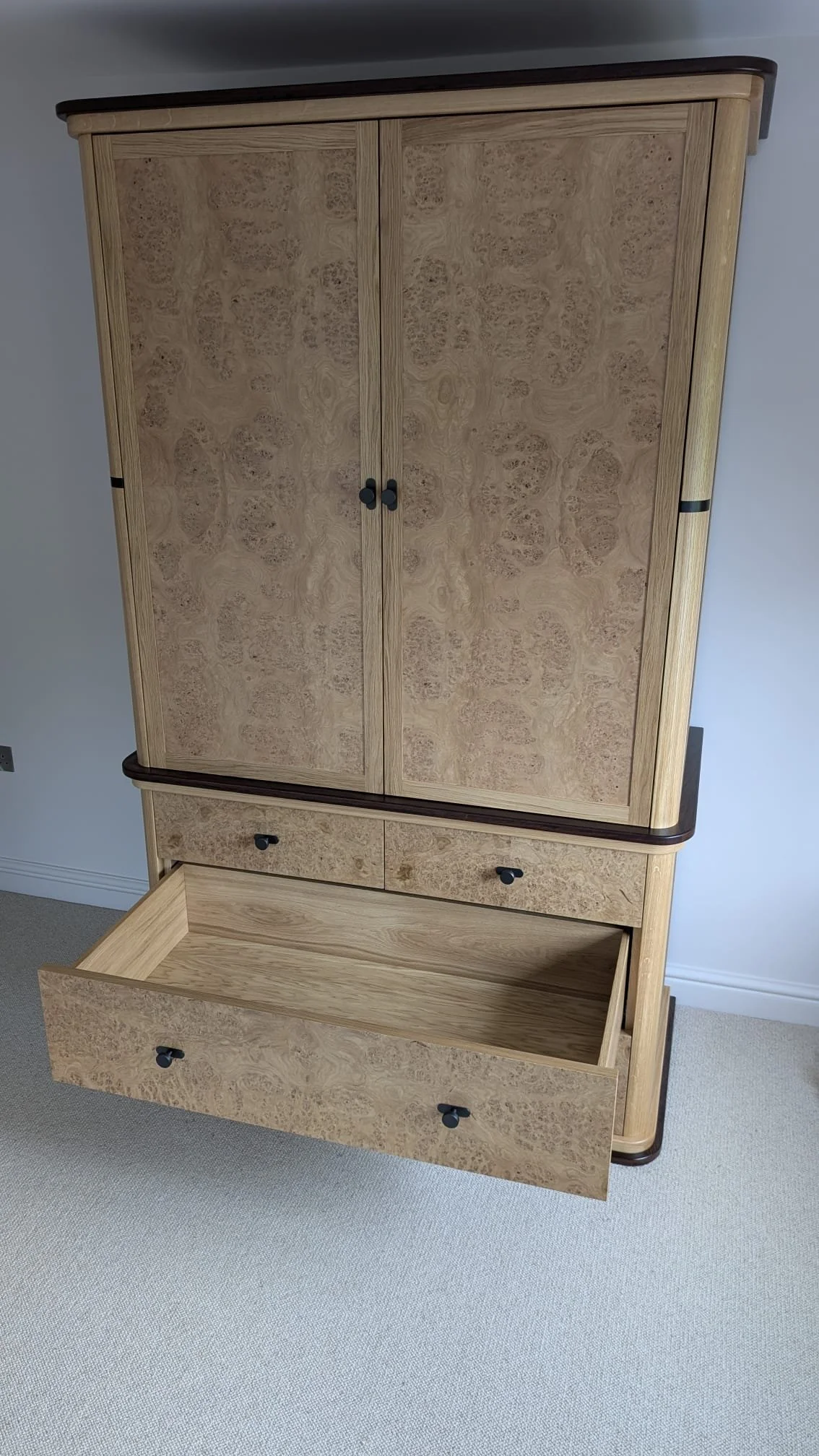 Unit 2 - Burr Oak Veneer Unit With Wenge Inlays
