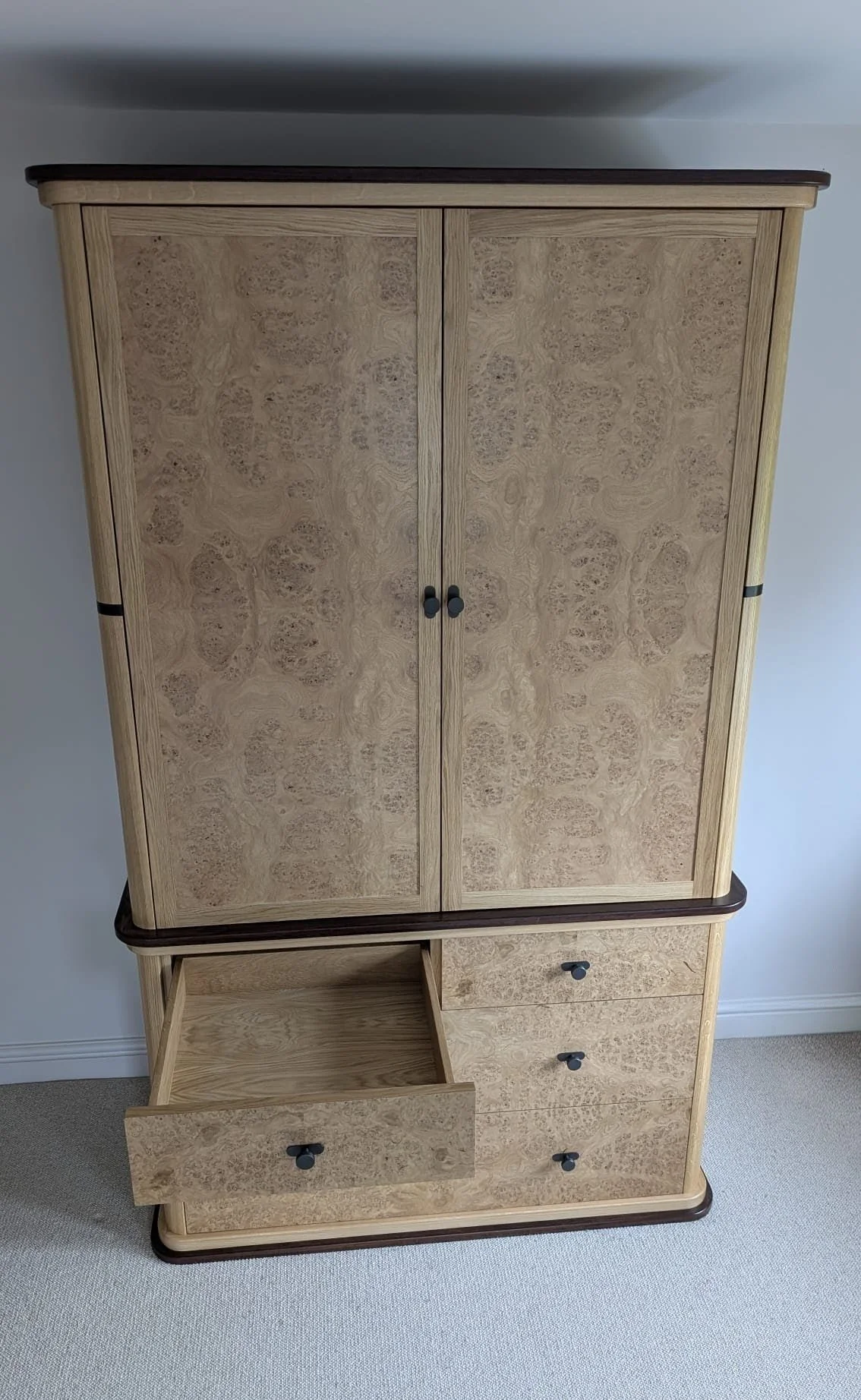 Unit 2 - Burr Oak Veneer Unit With Wenge Inlays