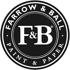 Farrow & Ball logo featuring black and white design with text 'Farrow & Ball Paint & Paper'