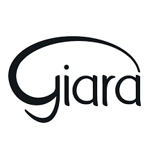 Logo with the word 'Giara' in black text, featuring a curved line above the first letter 'G'.