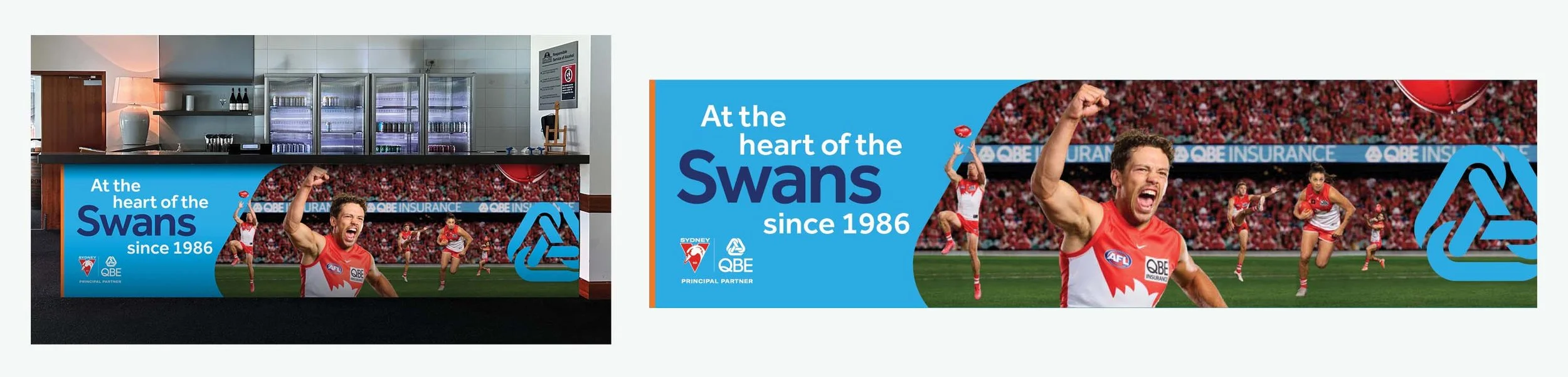 AMER MORRIS CLUBROOM Bar counter signage