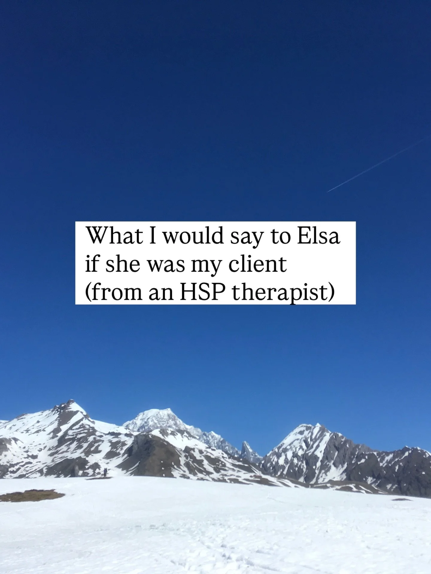 It&rsquo;s no wonder many HSPs identify with Elsa from Disney&rsquo;s frozen. ❄️

Overwhelmed by the intensity of her own feelings. Taught from childhood that what she felt was too much, too dangerous, too difficult for the people around her to handl