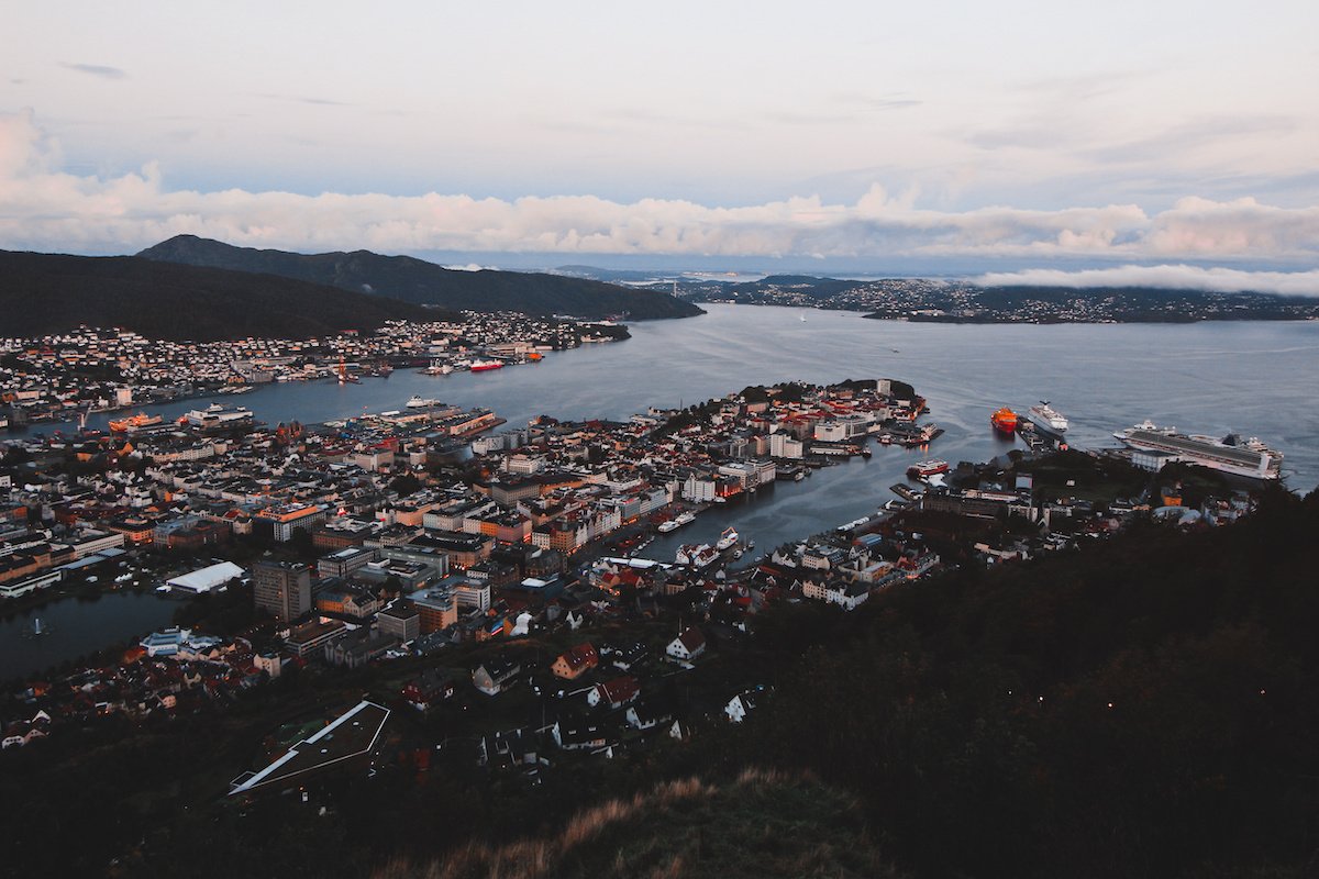 Bergen City from Fløyen Mountain