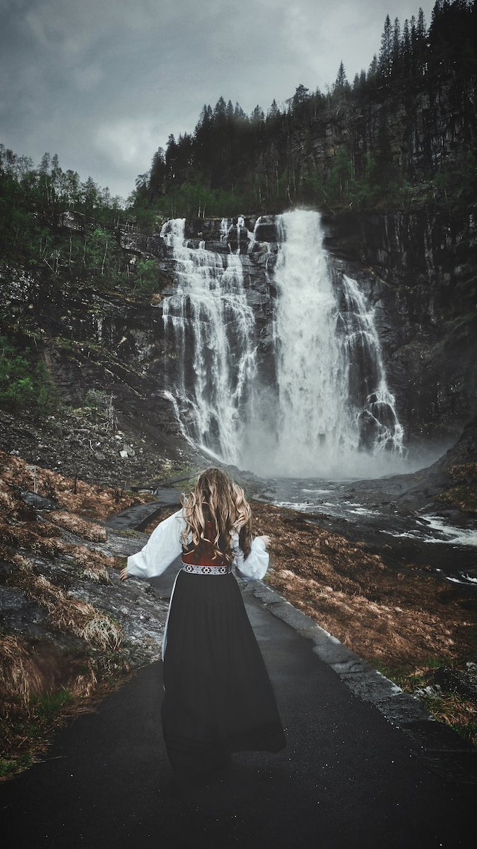 Skjervsfossen Waterfall