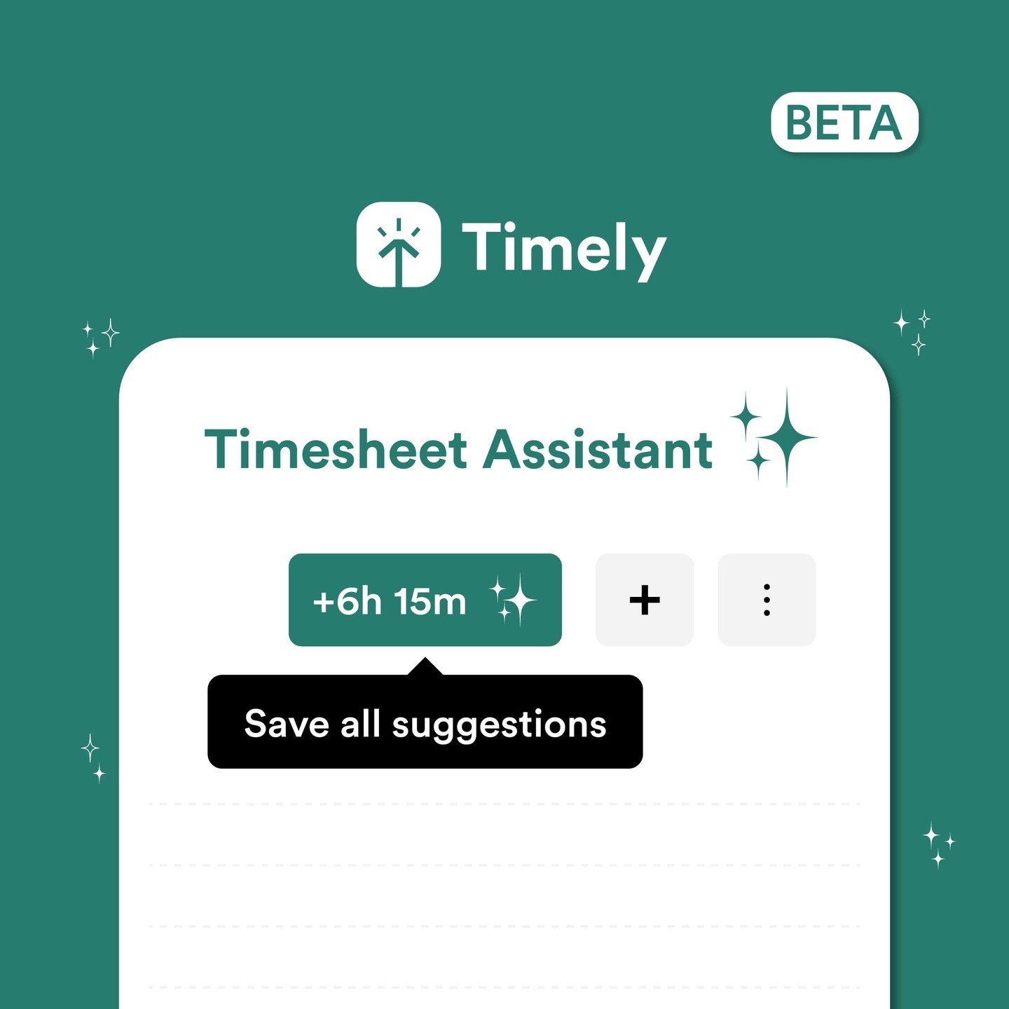 🚀 Say hello to effortless time tracking with Timely’s new AI Timesheet Assistant! ⏱️ Log your hours in just one click and watch your productivity soar. Whether you're managing multiple projects or looking to cut down on admin work, this tool h