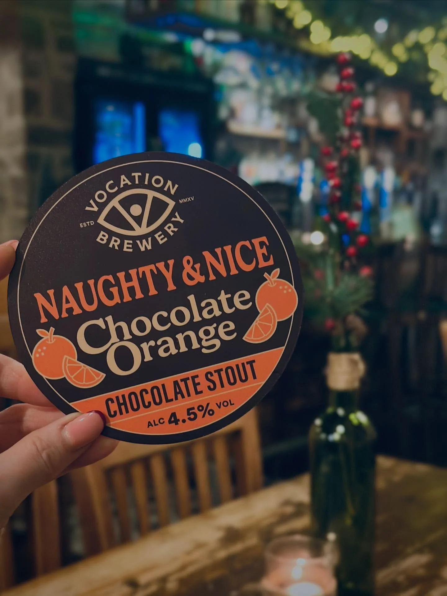 Your midweek treat just got tastier&hellip;

Introducing @vocationbrewery&rsquo;s festive Naughty &amp; Nice Chocolate Orange stout - and it&rsquo;s only &pound;3 a pint! 🍻

We&rsquo;re open from 3pm, come warm up with the good stuff 🍫🍊🔥