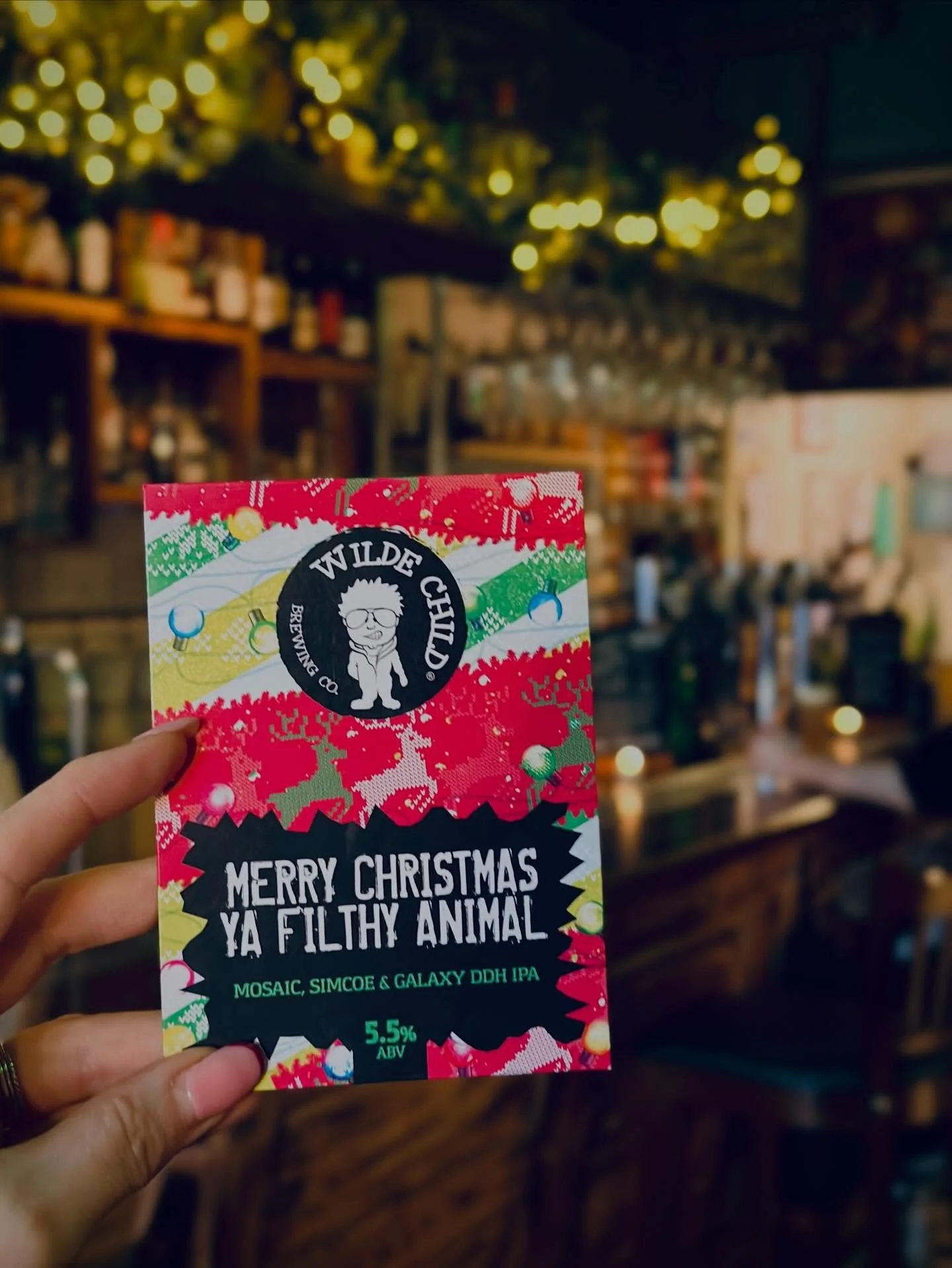 🎄 Cask Wednesday just got FILTHY&hellip; in the best way!
@wildechildbrewing Wilde Merry Christmas Ya Filthy Animal is pouring today - a Mosaic, Simcoe &amp; Galaxy DDH IPA at 5.5% and tasting like pure festive mischief 😉

Get down, get your &pound