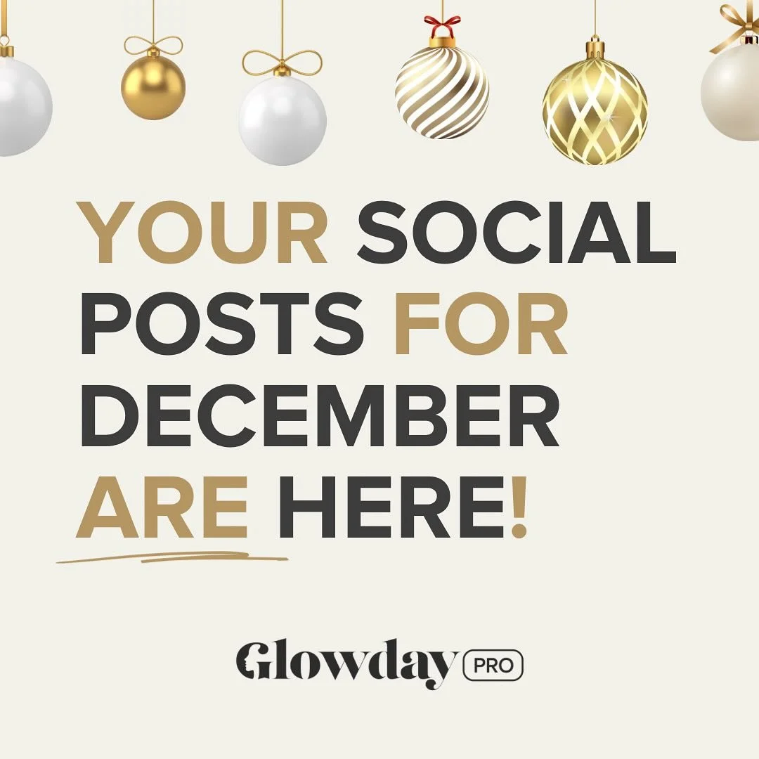 December&rsquo;s social media marketing posts for aesthetic practitioners are HERE!

Head to the link in bio to download.

Just &pound;10 until the 10th December!!!

GlowdayPRO subscribers, drop me a DM to get the download for just &pound;5!!!

#glow