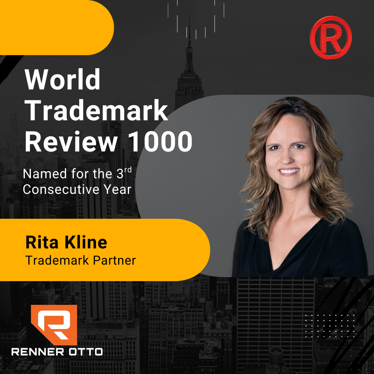 Rita Kline Once Again Named to World Trademark Review 1000