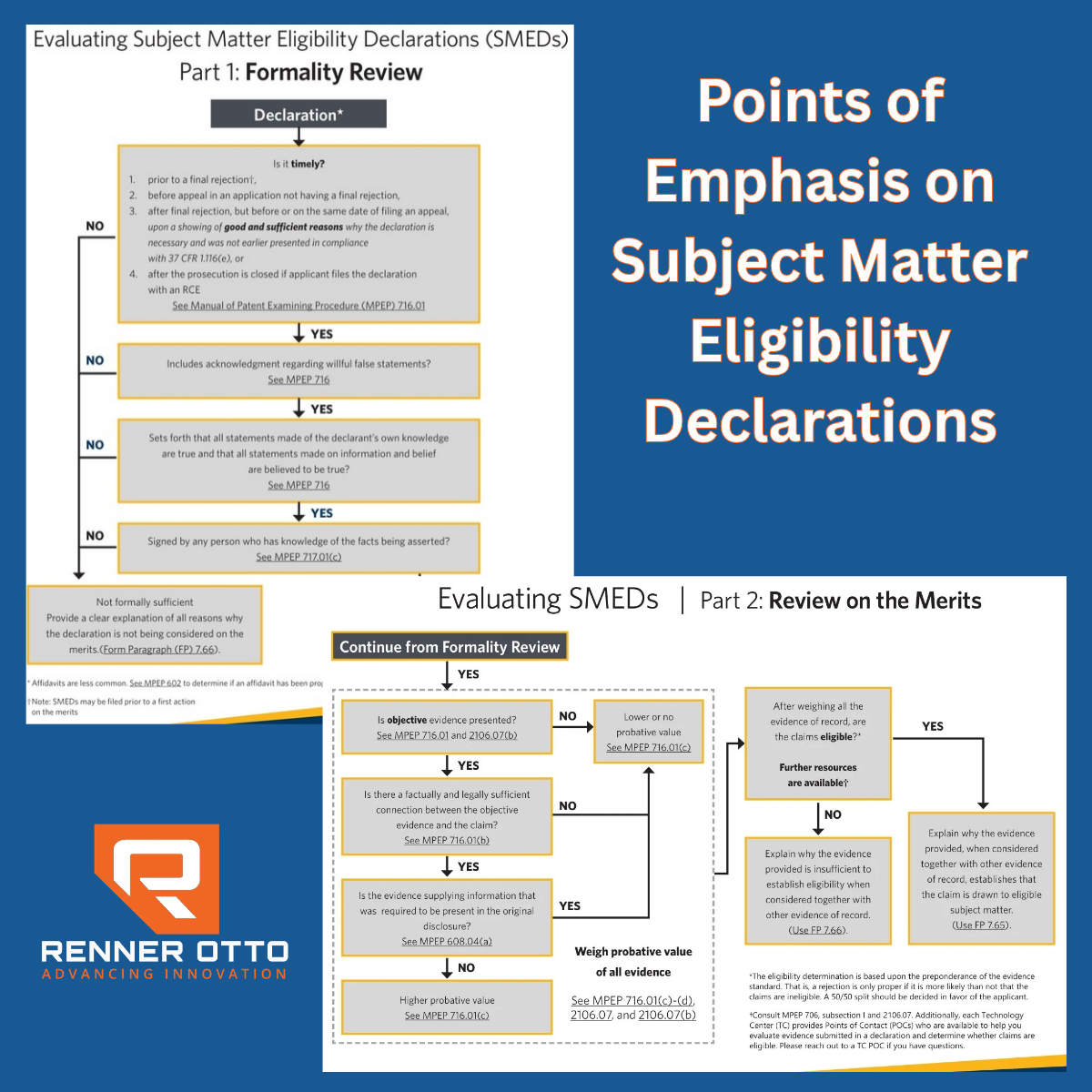 Director Squires Offers Some Points of Emphasis on Subject Matter Eligibility Declarations