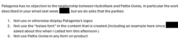 trademark dispute patagonia