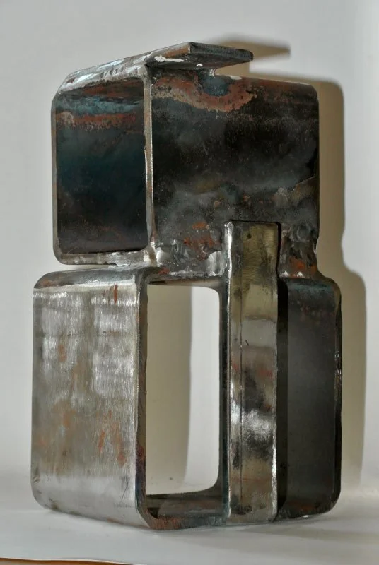 My first ever metal sculpture, shortly after taking my welding/brazing class.
