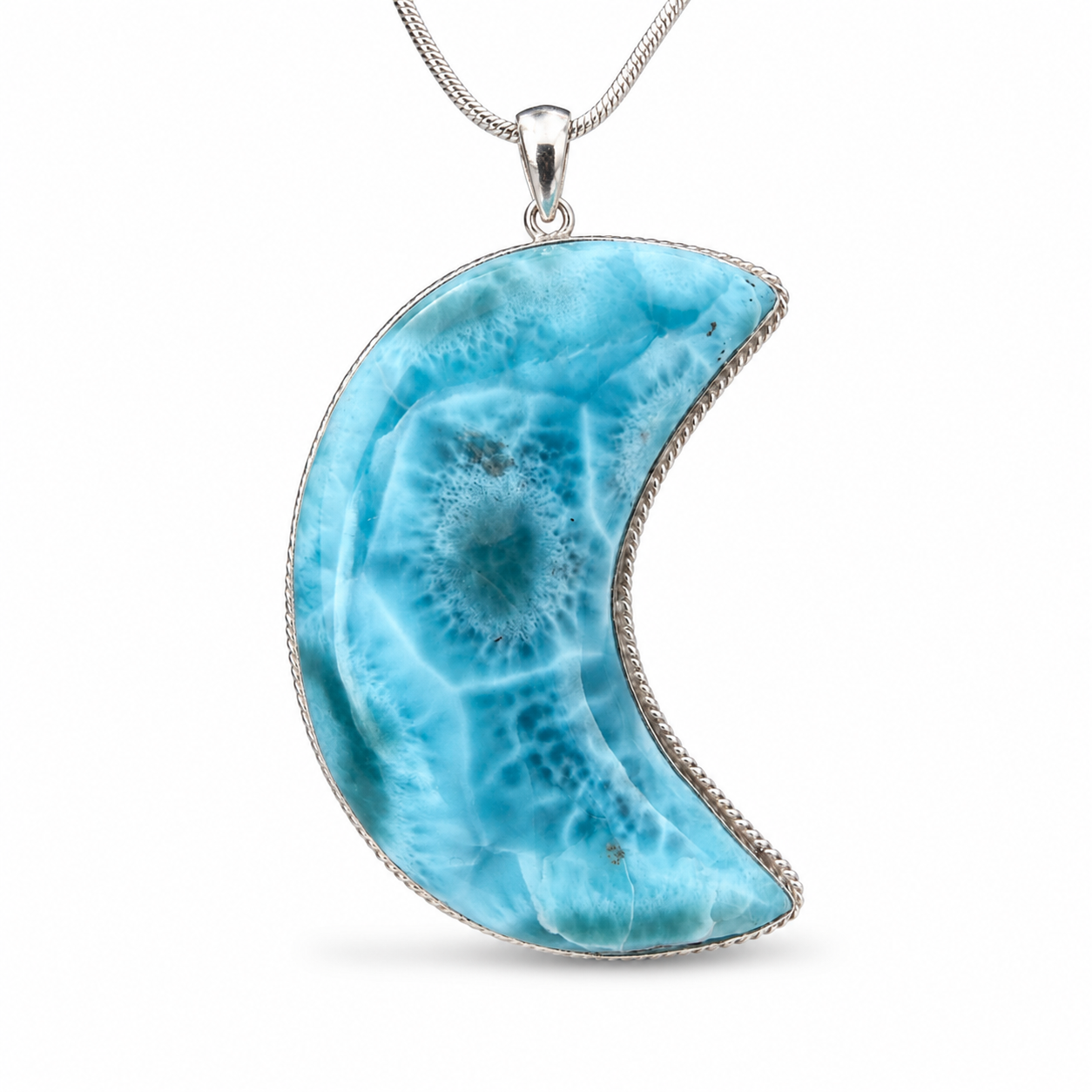 Statement Larimar Moon Pendant – 58 g