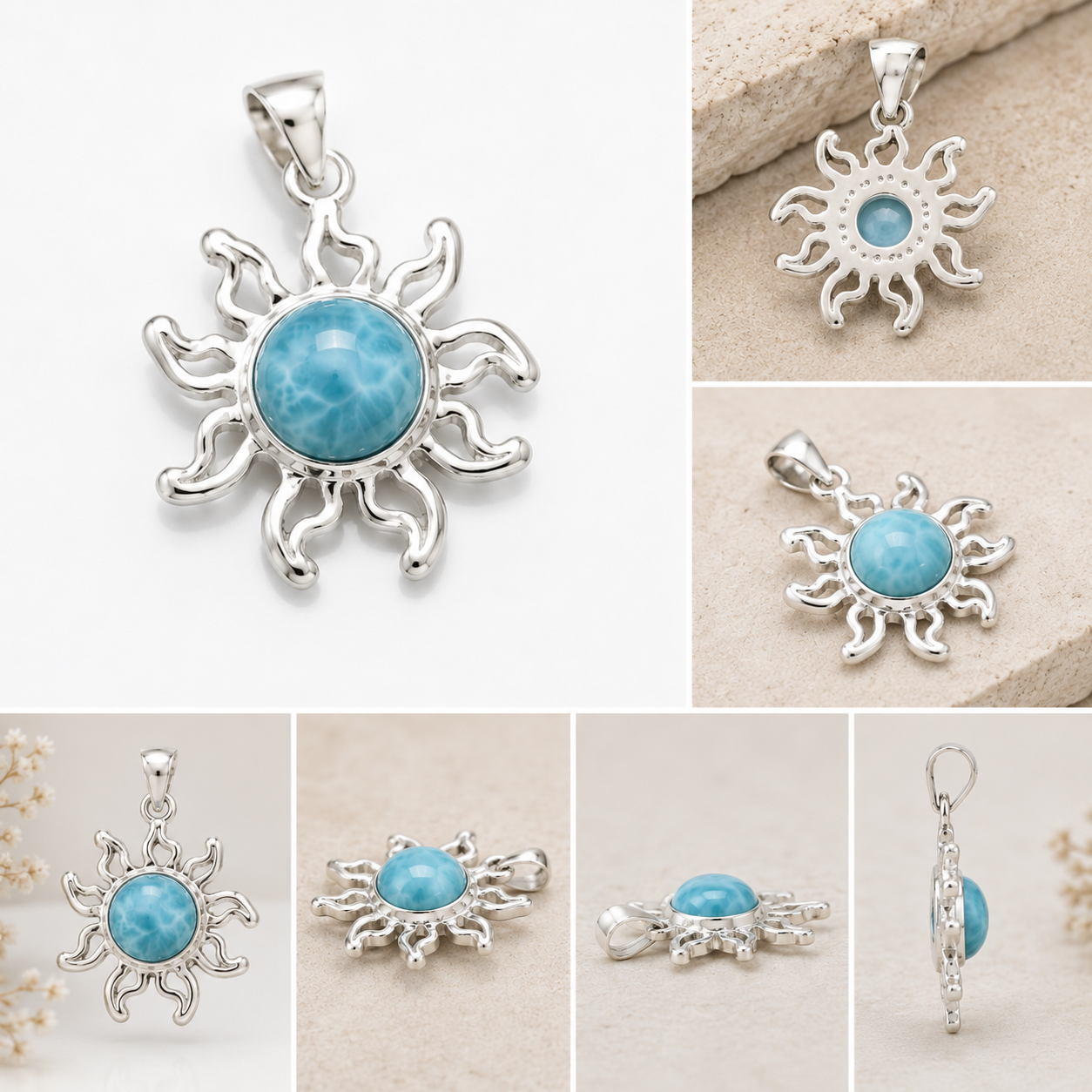 Sun Larimar Pendant