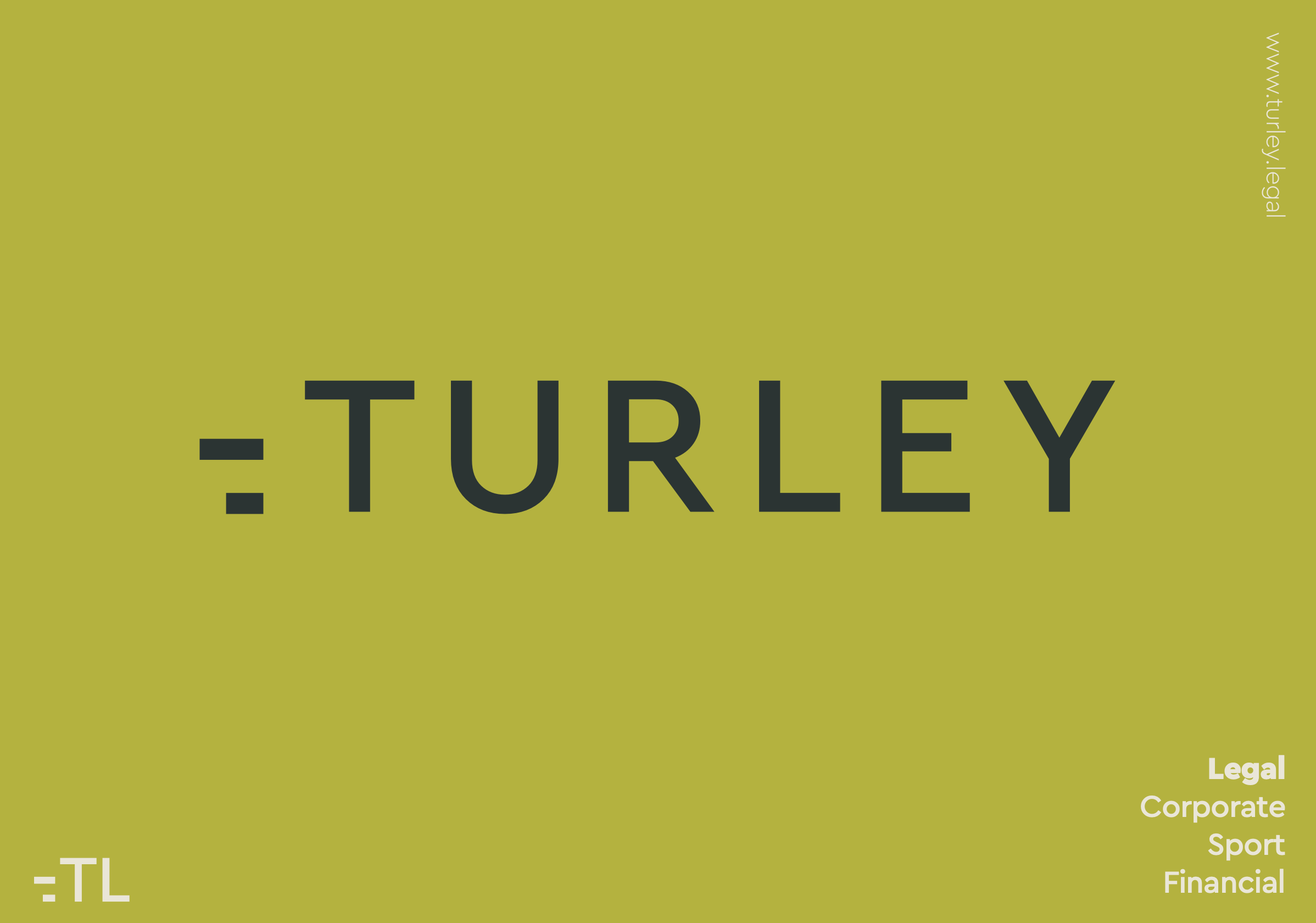A green flag with black text reading '-TURLEY'