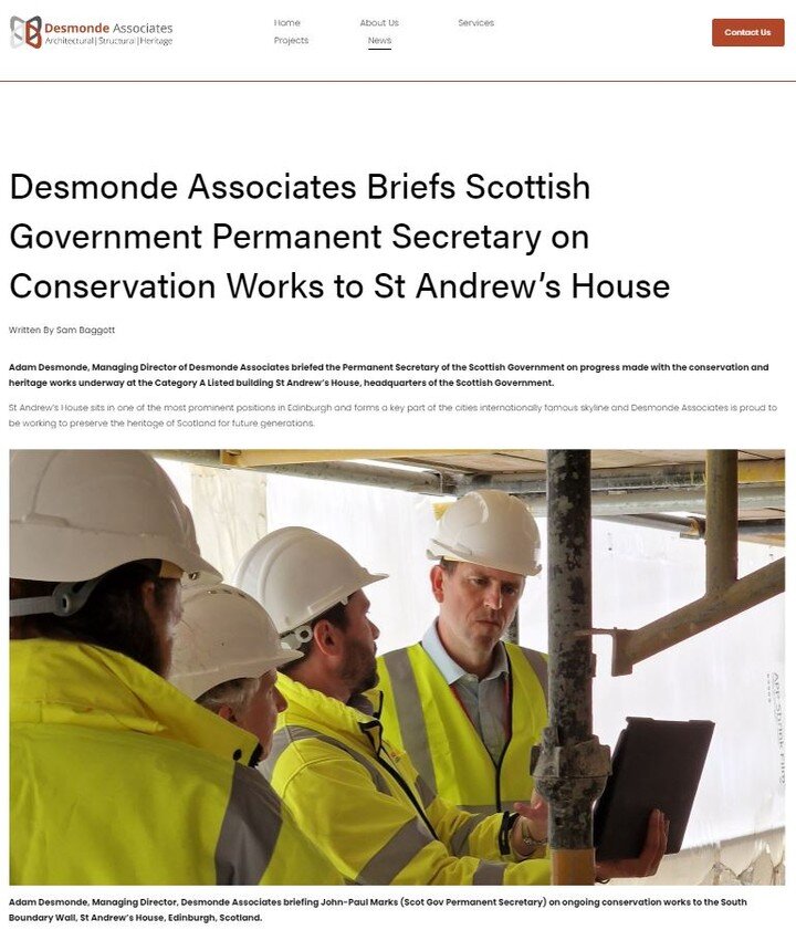 Read our latest article on briefing the #scotgov Permanent Secretary on ongoing #conservation and #heritage works to St Andrew's House - link in bio
#scotland #cornwall @histenvscot #edinburgh #news #newsupdate #breakingnews #media #business #busines