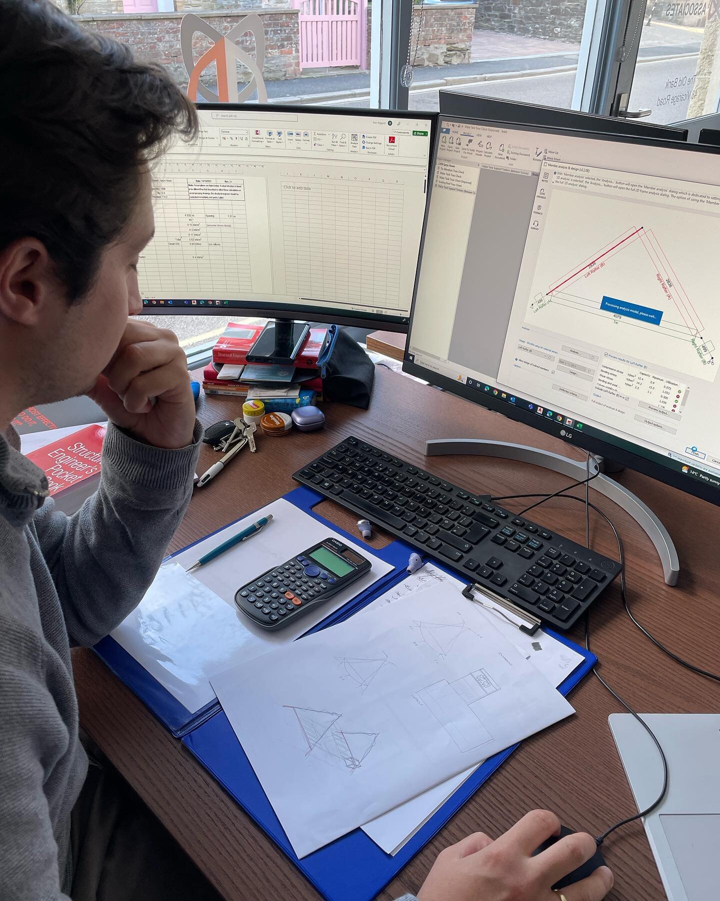 Structural Calculations 😓🧮 

#engineering #structuralengineering #structure #structuralengineer #cornwall #homerenovation