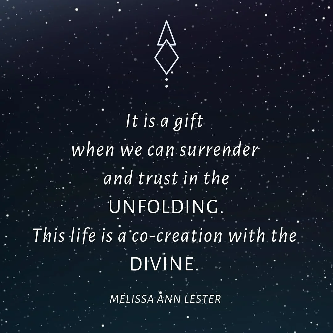 Surrender is a gift. 
Trust the unfolding. 
You&rsquo;re not doing this alone. ✨
.
.
.
#trusttheunfolding #divinecocreation #spiritualwisdom #wednesdayreflection #soulcenteredliving #cosmicsupport #mindbodyspirit #spiritualquote #sacredsurrender #igs