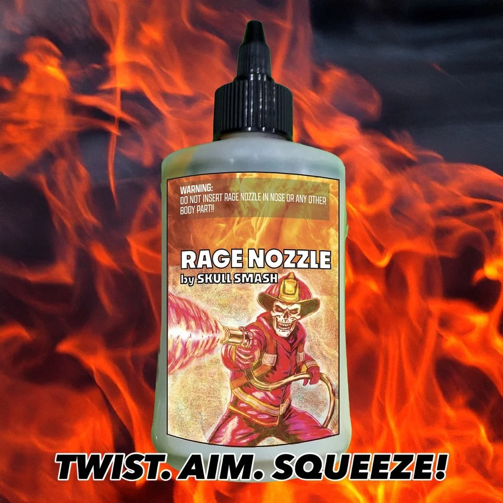 Some people chase the edge. Others create it.

Introducing the 💀Skull Smash RAGE NOZZLE💀 &mdash; pure OG Skull Smash, concentrated and unleashed with every squeeze.

Twist. Aim. Squeeze. Feel that RAGE MODE ignite.

No mess. No spill. Just power.


