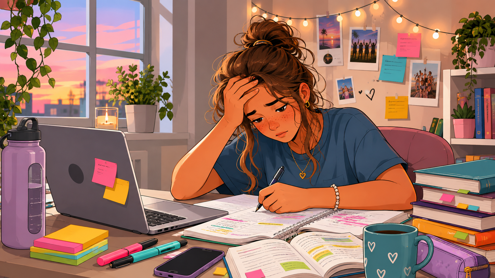 girl studying
