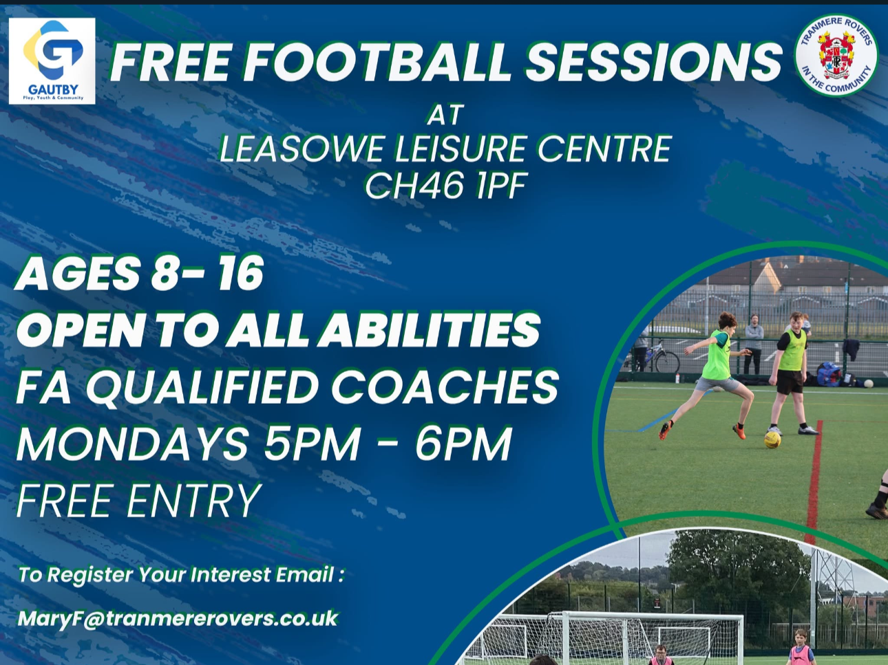 Free football sessions in Leasowe 
