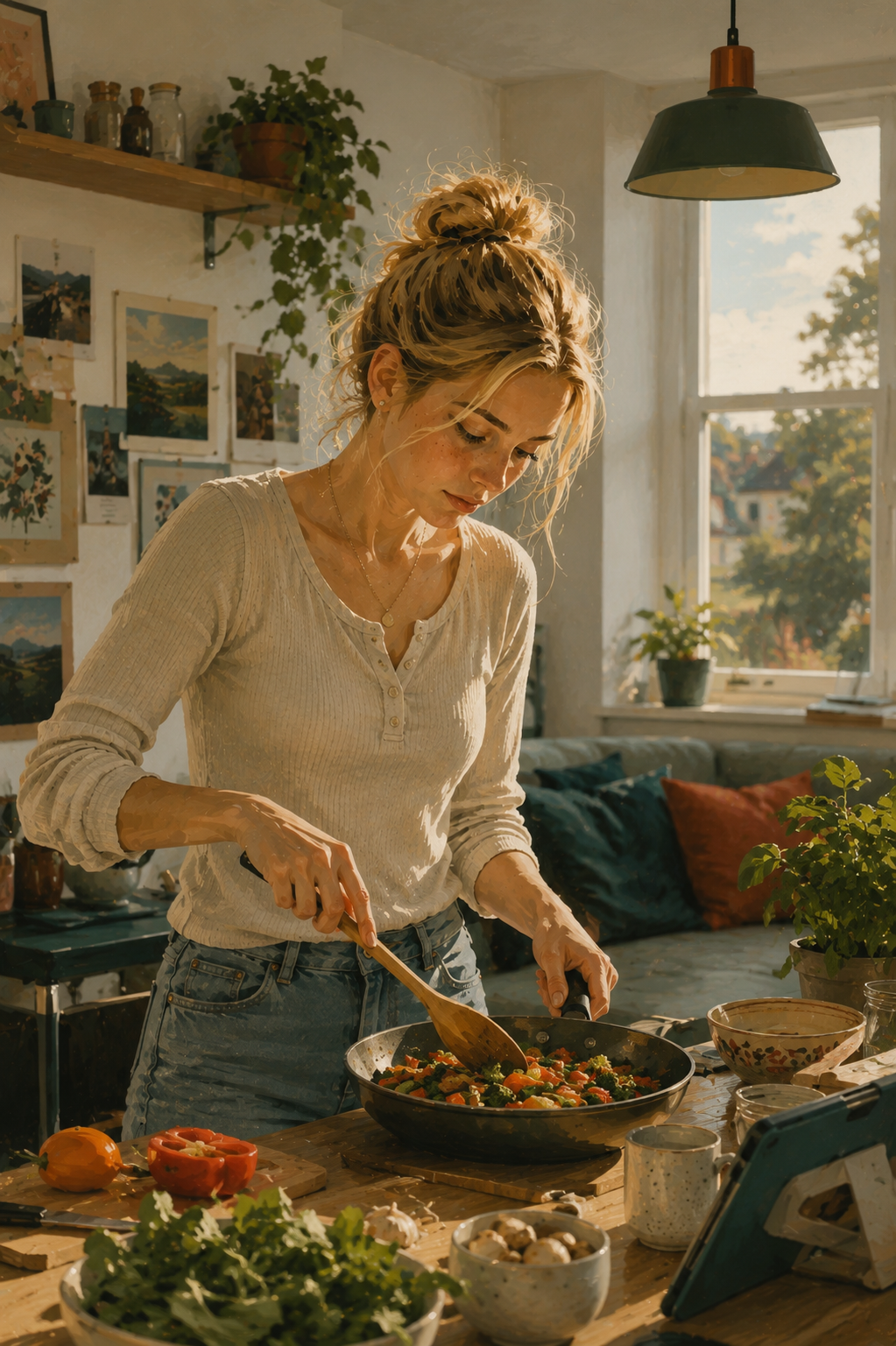 someone cooking