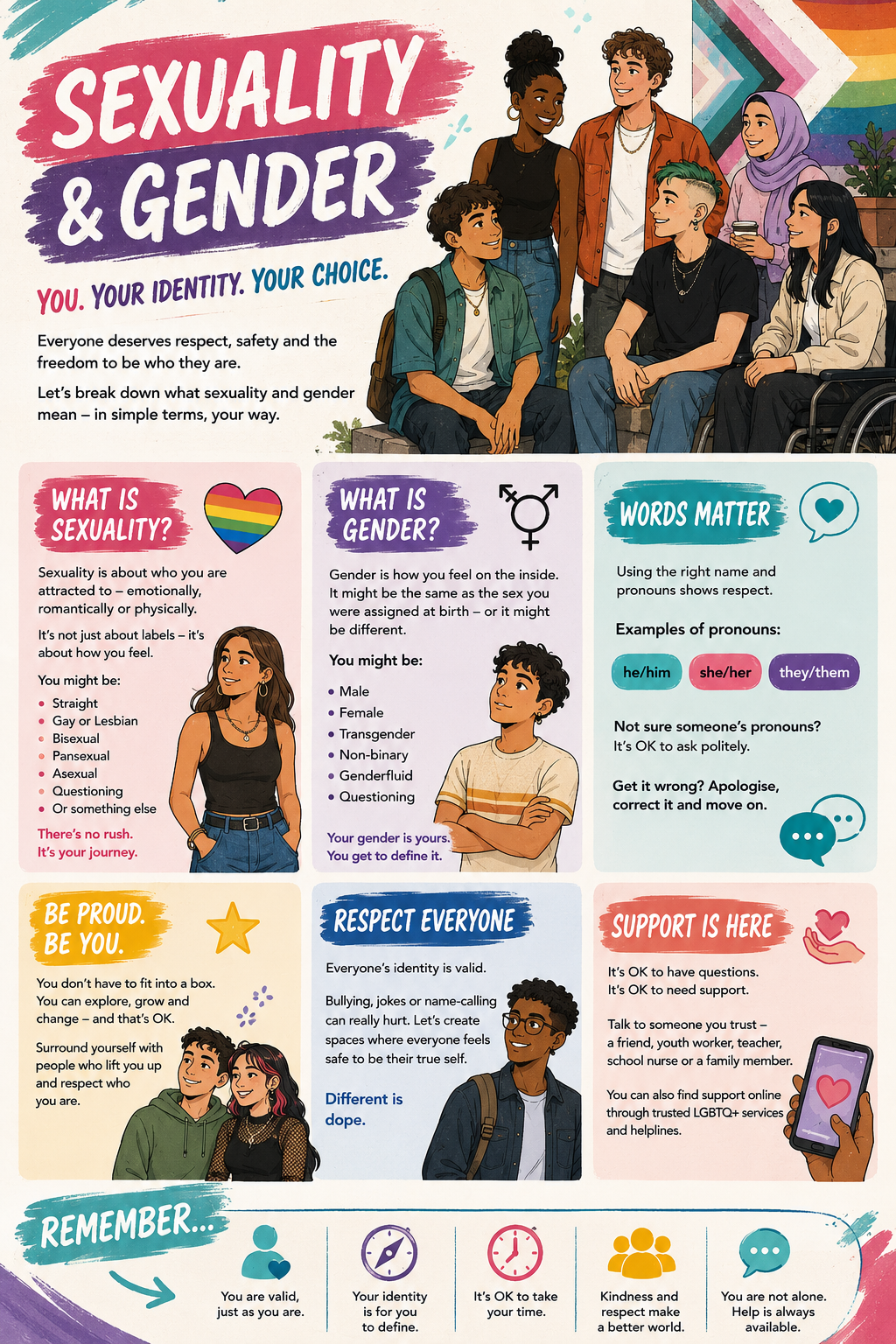 sexuality and gender infographic