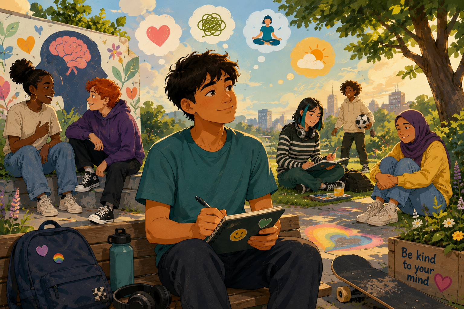 teen thinking about their mental health