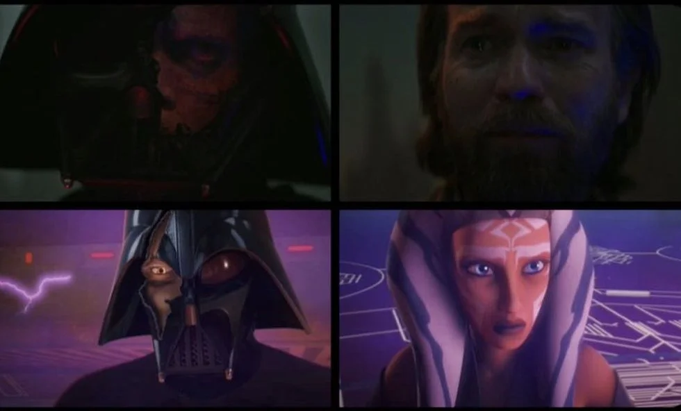 the paroles between Ahsoka's fight with Vader and Kenobi's