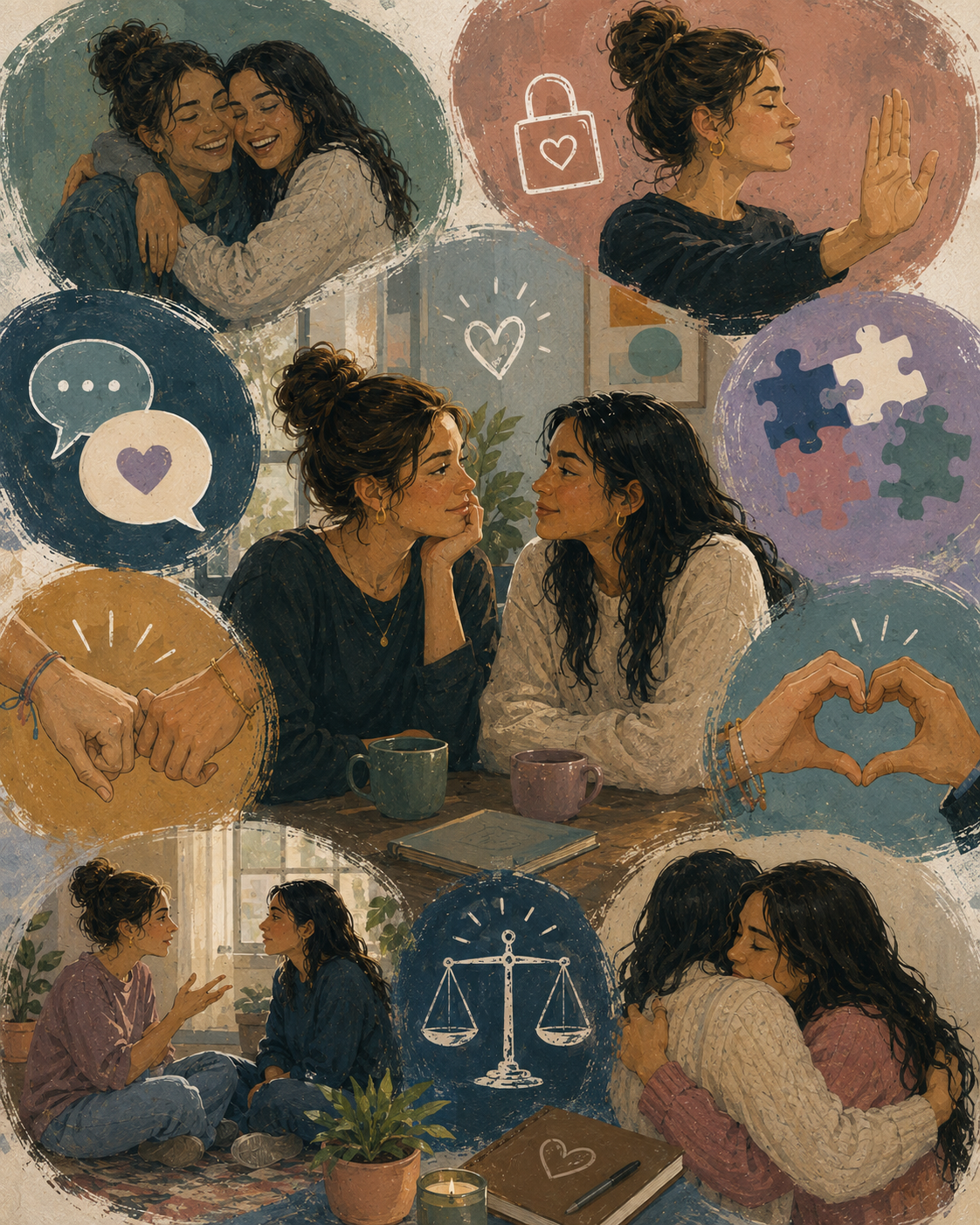 two girls in a relationship