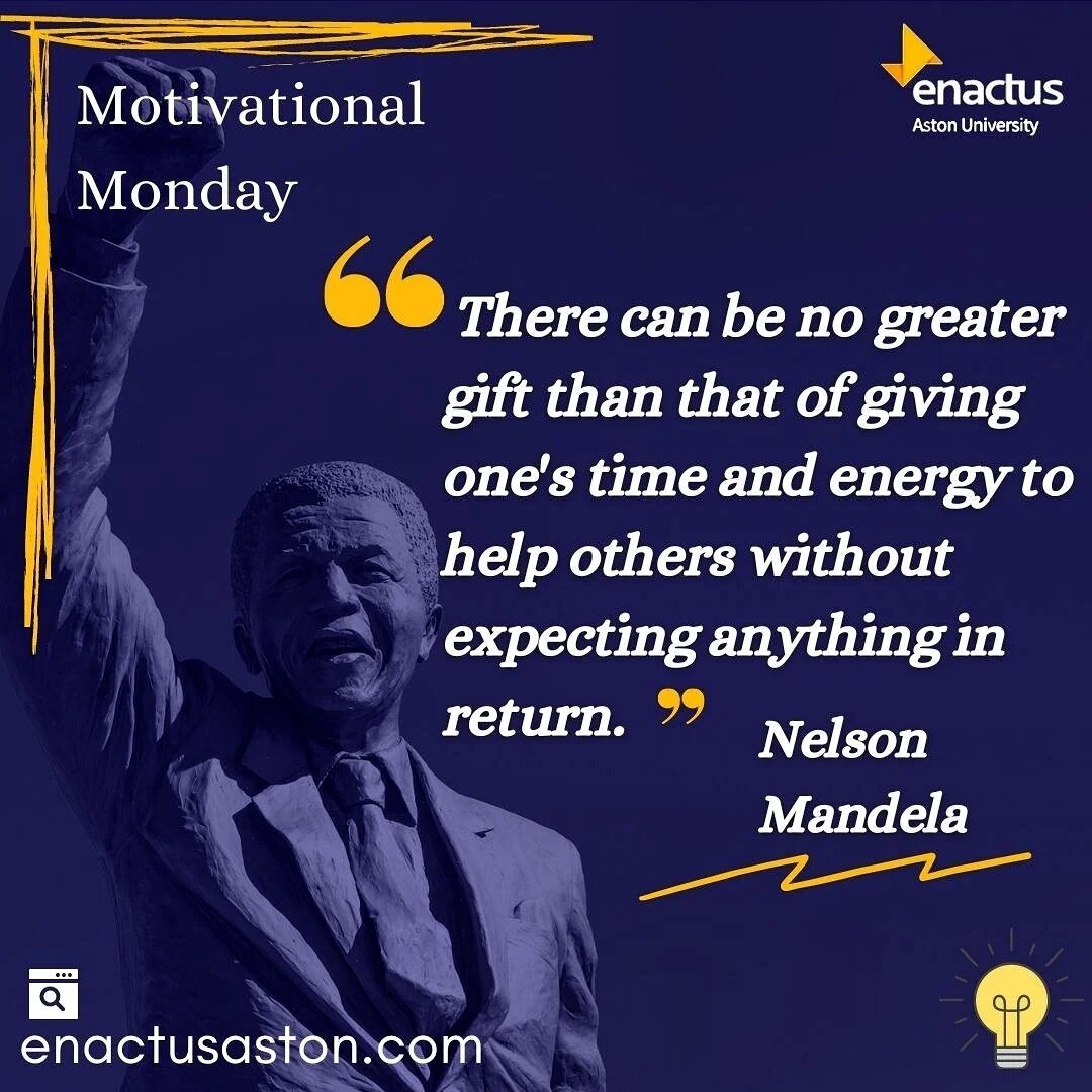 Grand Rising Enactors! 

Today's motivation comes to us from Mr Mandela. 

Let us be reminded that it is in giving without expecting, that we really grant the greatest gifts to others.

This week let us challenge ourselves to give of either our time 