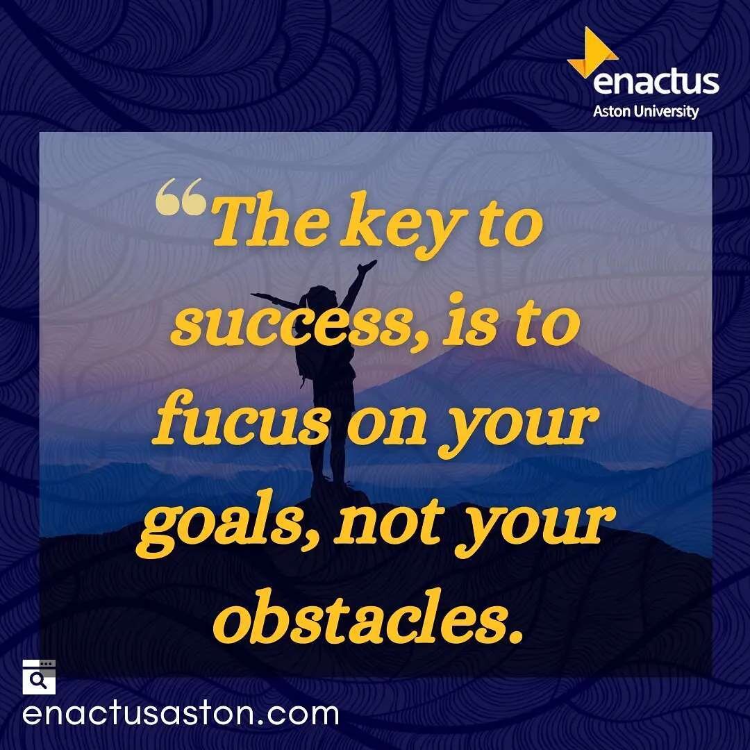 Goood morning Enactors!

 We are back with our weekly dose of Monday Motivation 😀 

Instead of focusing on your obstacles, focus on your goals!

 Have a great week! 

#moivation #enactusaston #weareaston #weallwin #astonuniversity #birmingham #teama