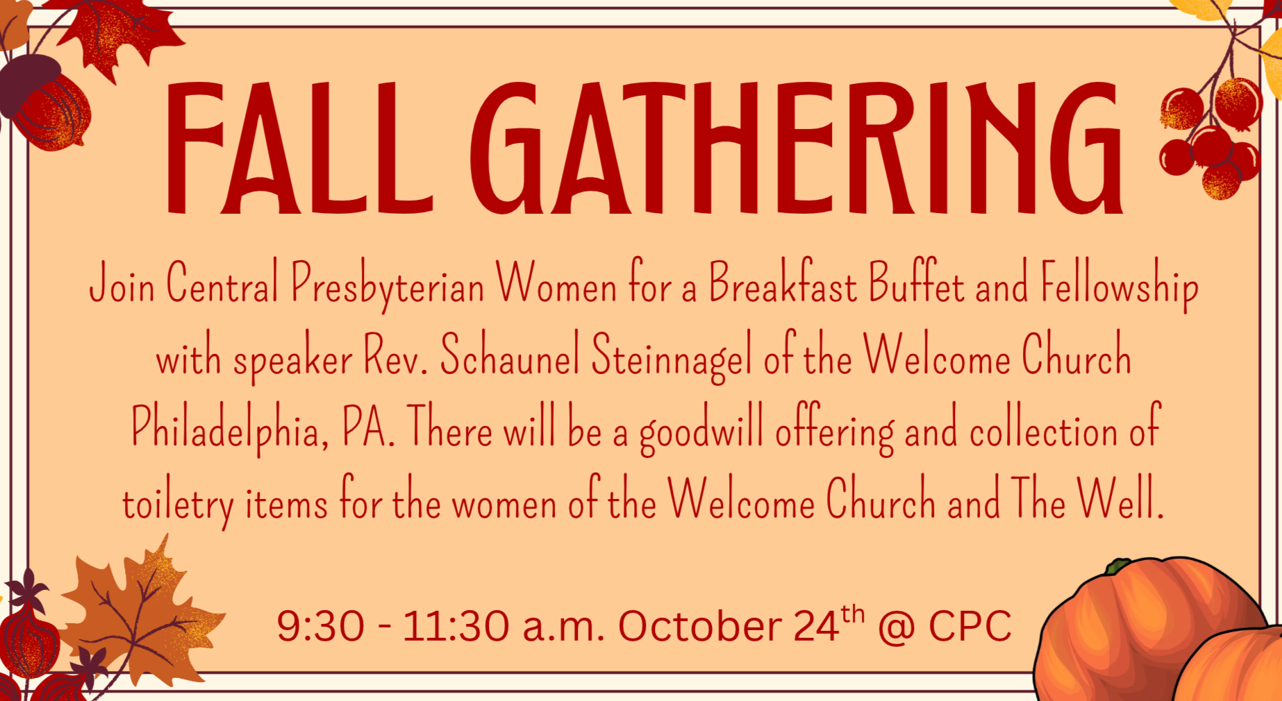 Presbyterian Women Fall Gathering