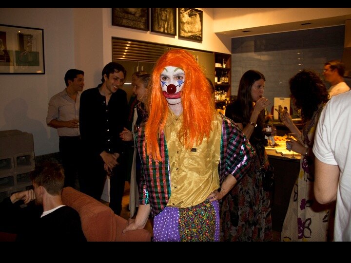 Paul Heyer performing Painter as Clown at Benefit Event