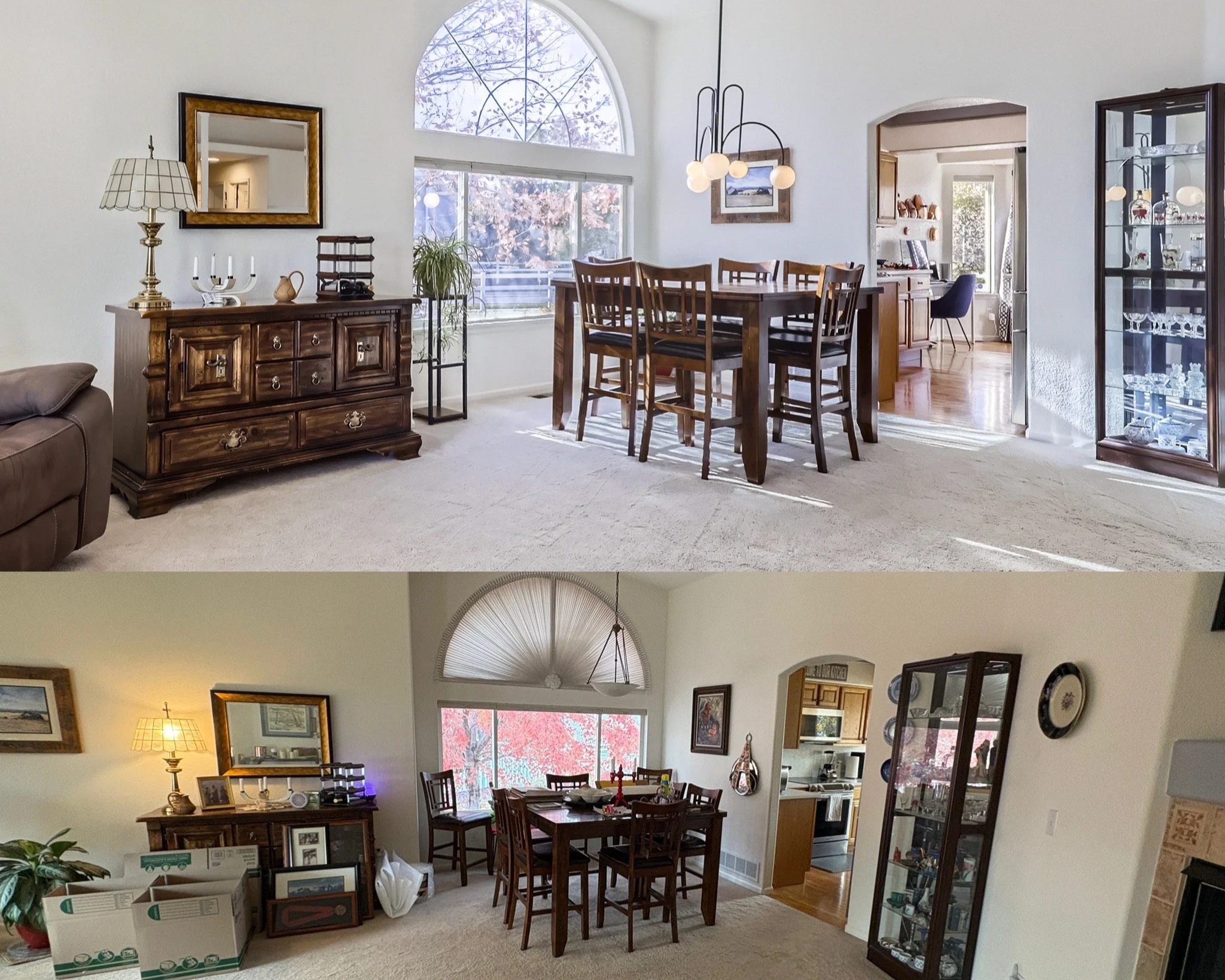 Staging before & after
