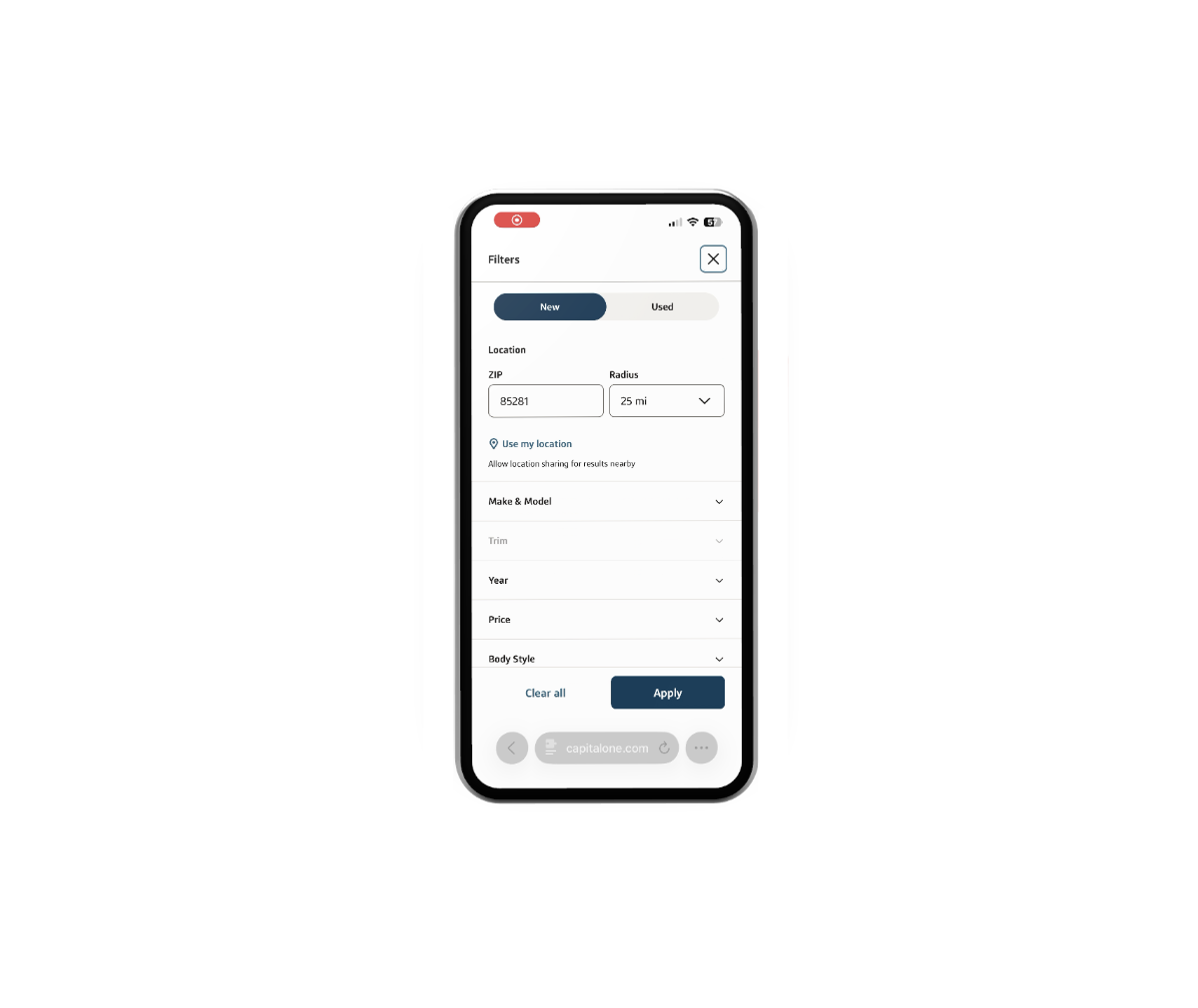 Capital One - Redesigning Filter Experience