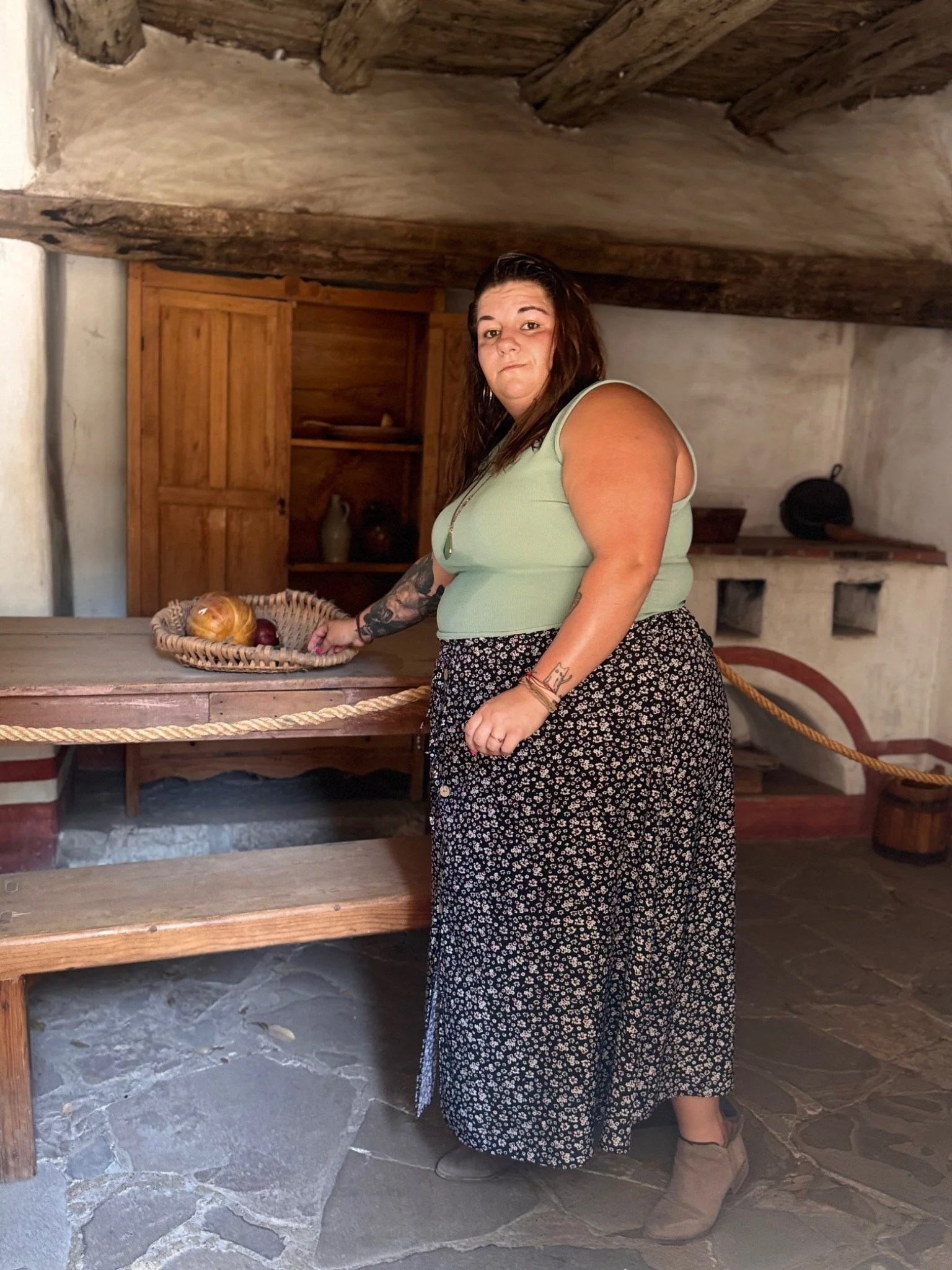 Kate the Brave at Mission San José in San Antonio, Texas.