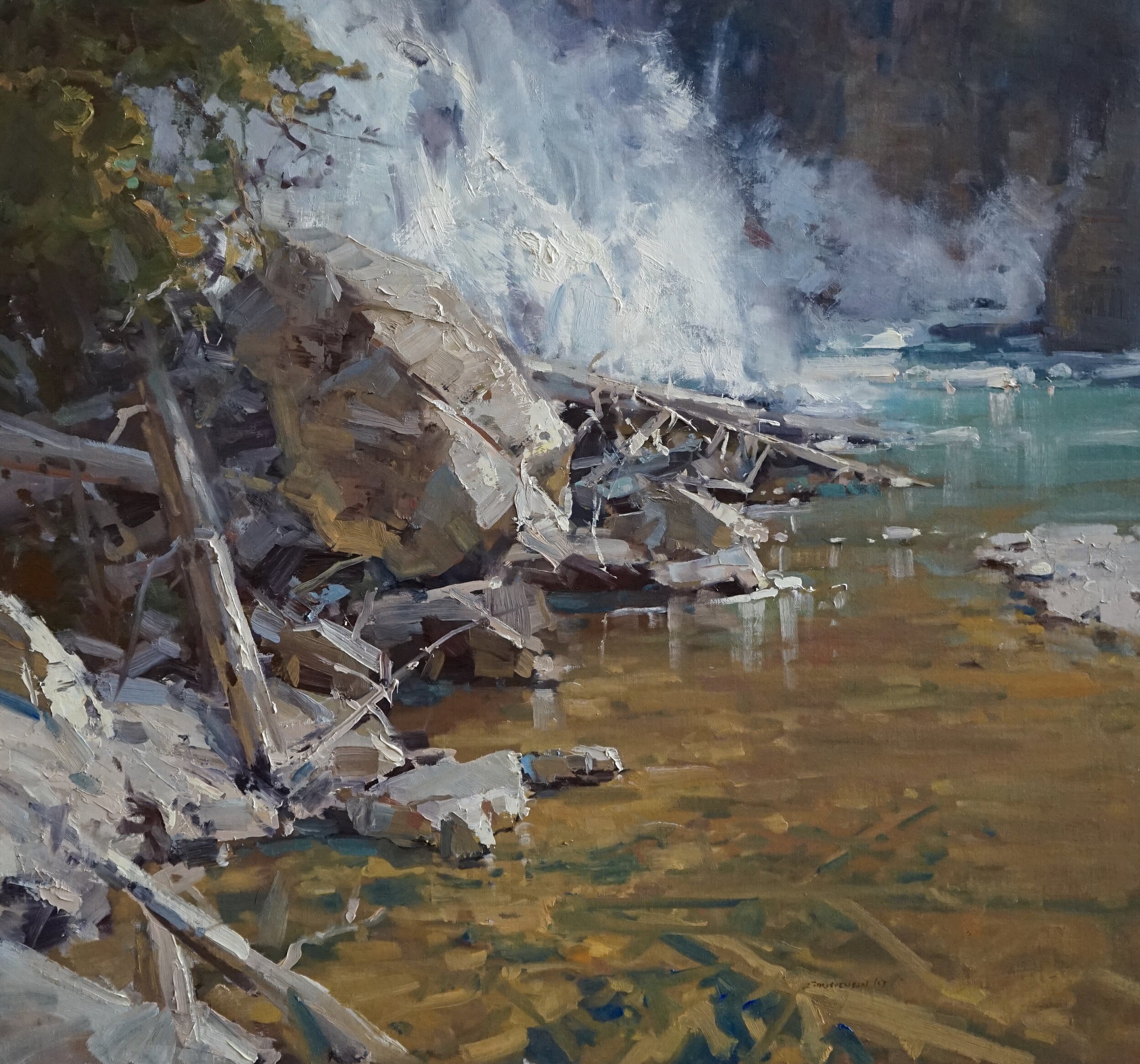 30x32 Granite Creek Falls | Scott L. Christensen