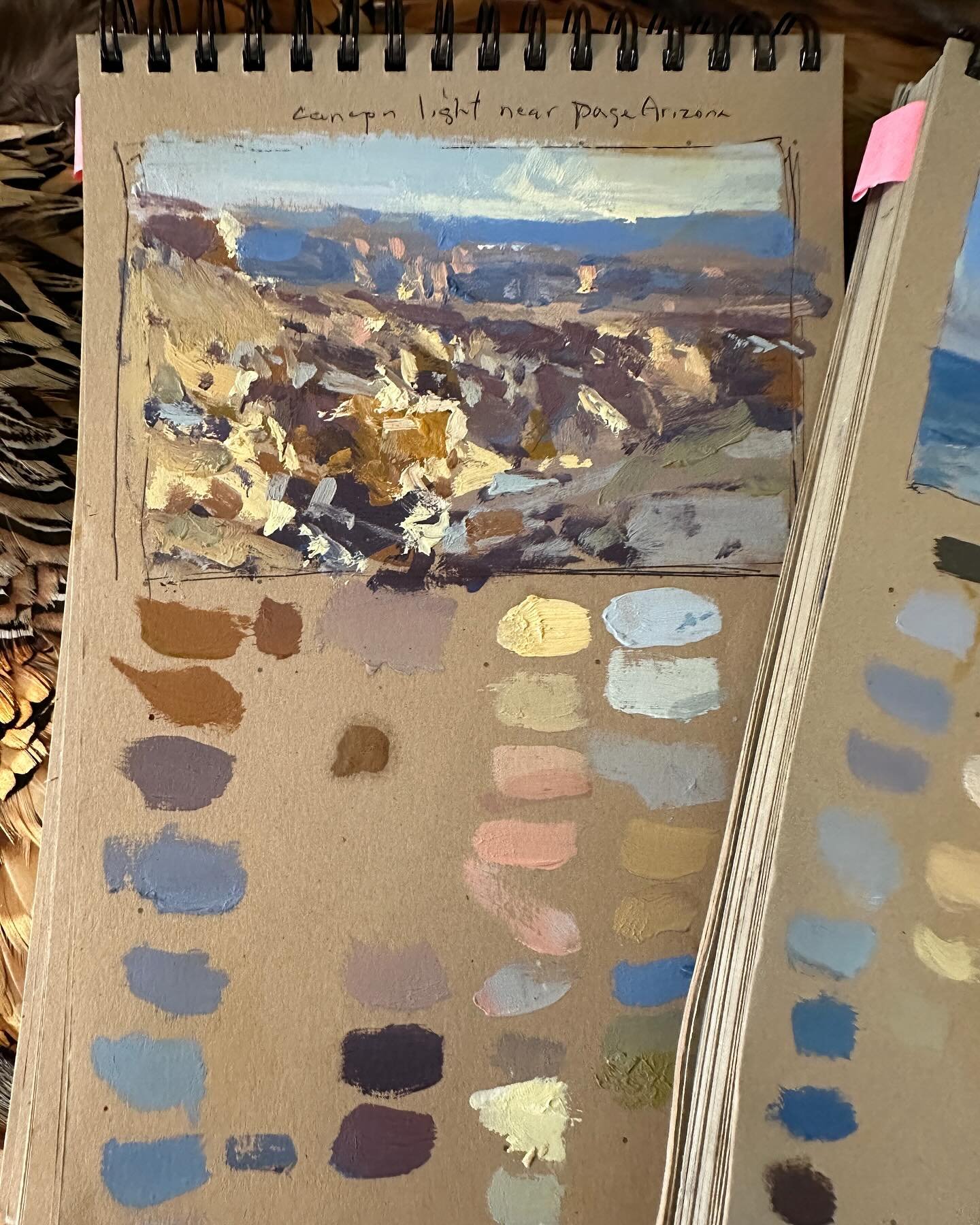 Take the time to make color notes while you&rsquo;re finding your ideas outside. You&rsquo;ll thank yourself later when you bring those ideas into the studio. 
 
When you arrive on a scene, what catches your eye? What do you see? What excites you abo