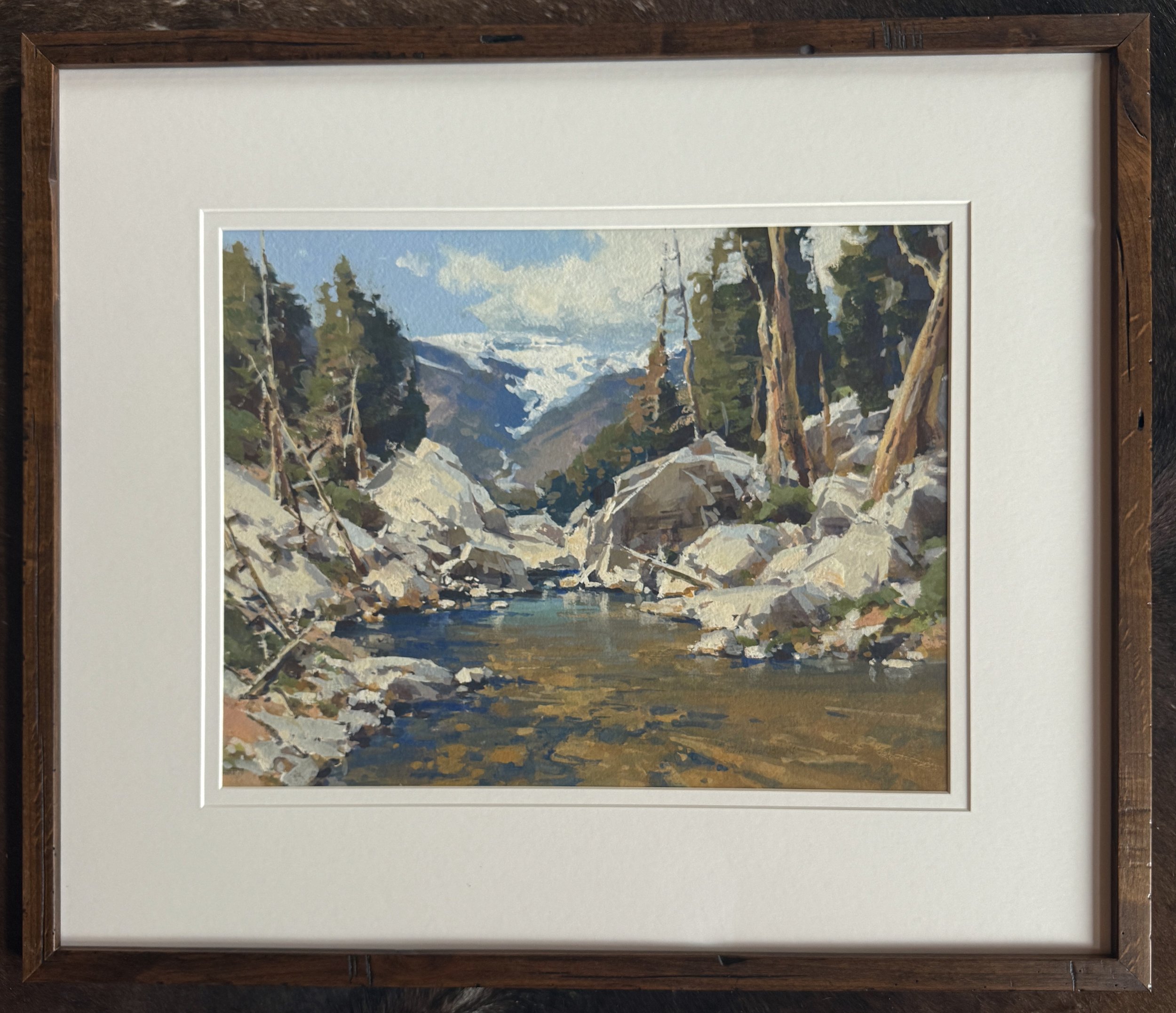 #32 High mt lake outlet 23x27 framed $3,500 gouache.jpeg