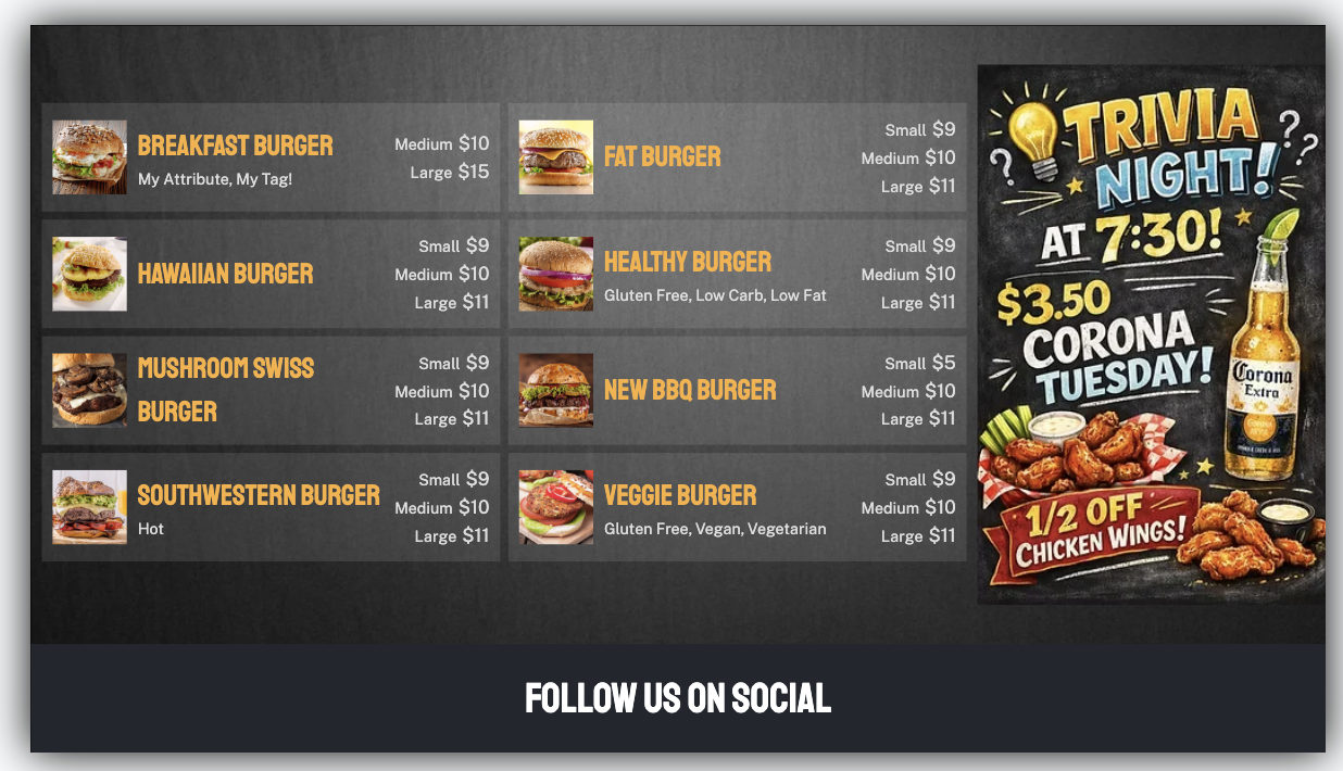 Digital Menus Work Harder with Zone Promos