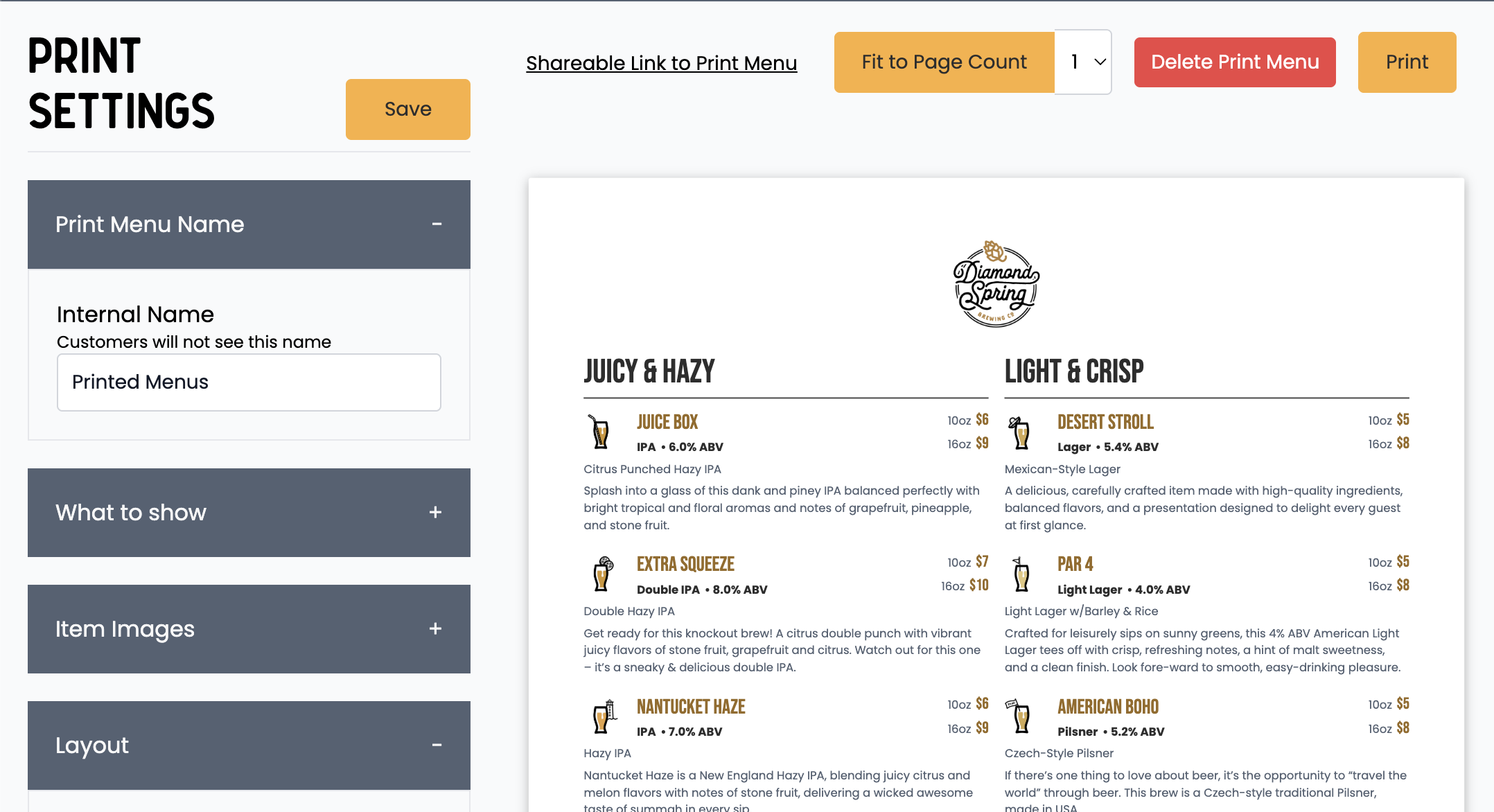 Printing Menus Just Got Easier: 5 New Print Features